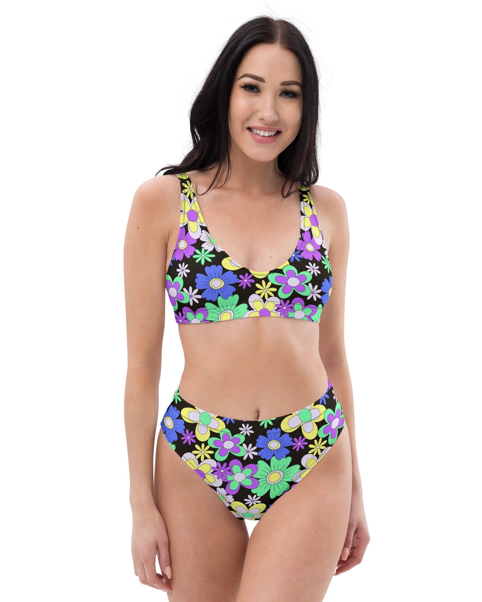 Crazy Daisy Recycled High Waisted Bottoms, High-Waisted Bottoms, - One Stop Rave