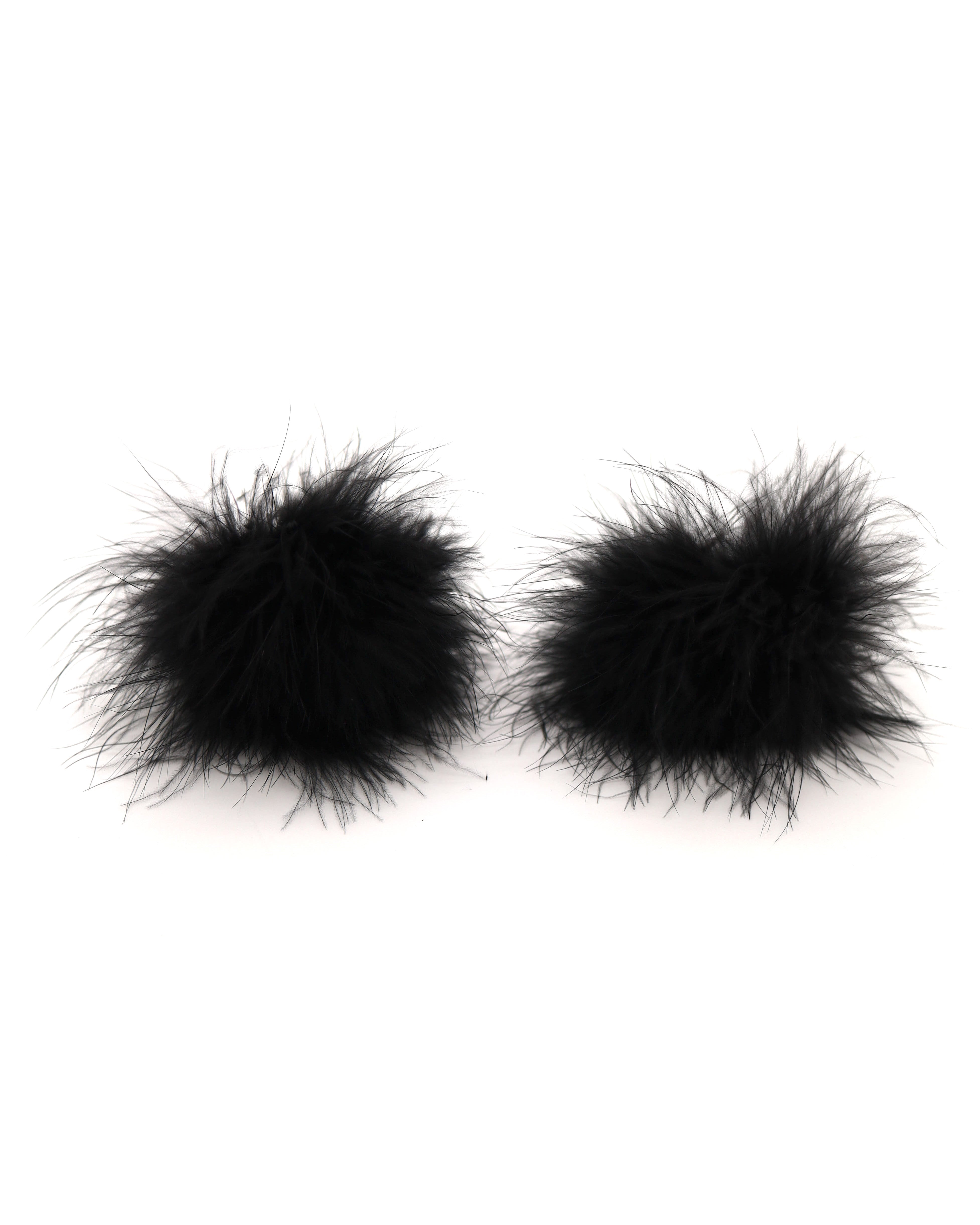 Black Marabou Space Bunz, Space Buns, - One Stop Rave