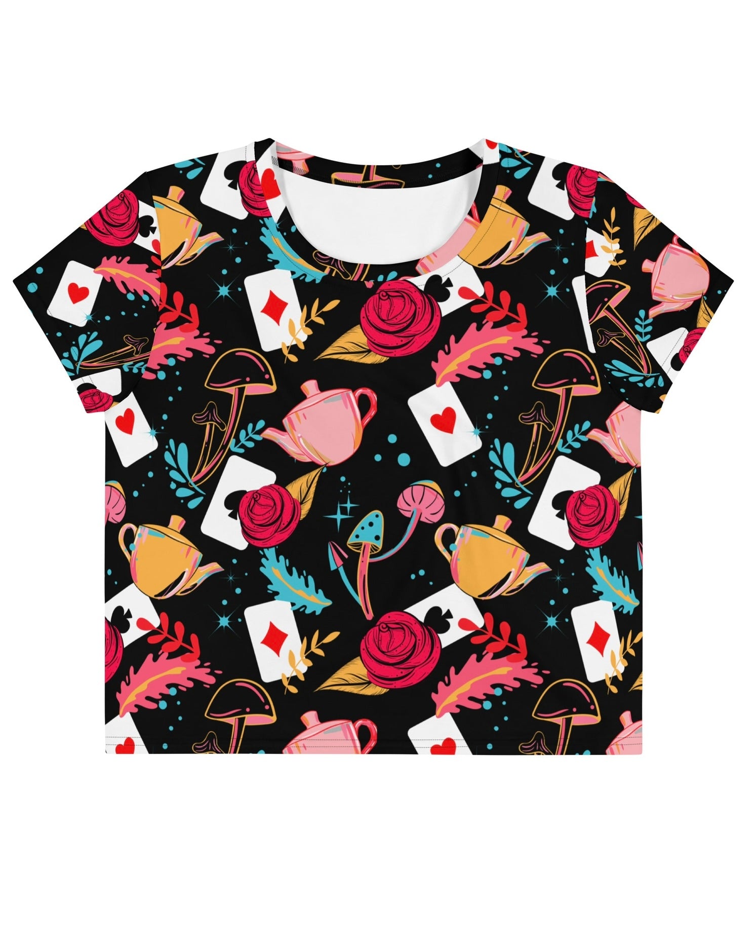 Curiouser and Curiouser Crop Tee, Crop Tee, - One Stop Rave