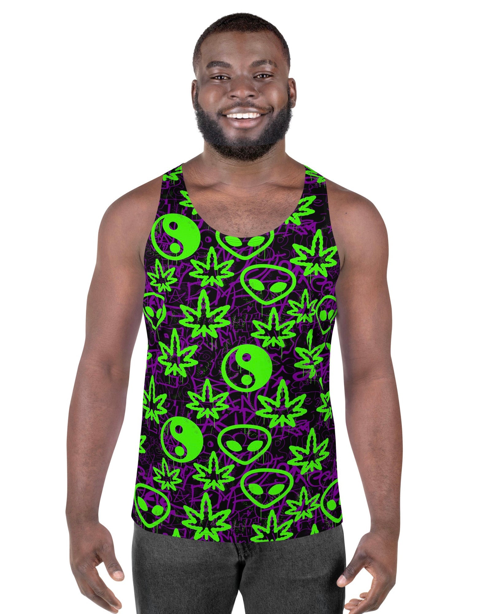 Ganja Graffiti Tank Top, Tank Top, - One Stop Rave