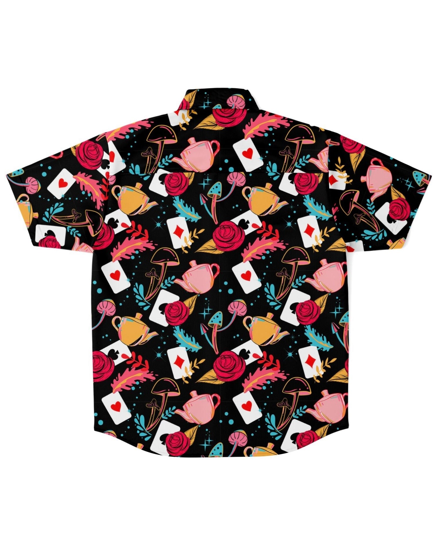 Curiouser and Curiouser Party Shirt, Short Sleeve Button Down Shirt, - One Stop Rave