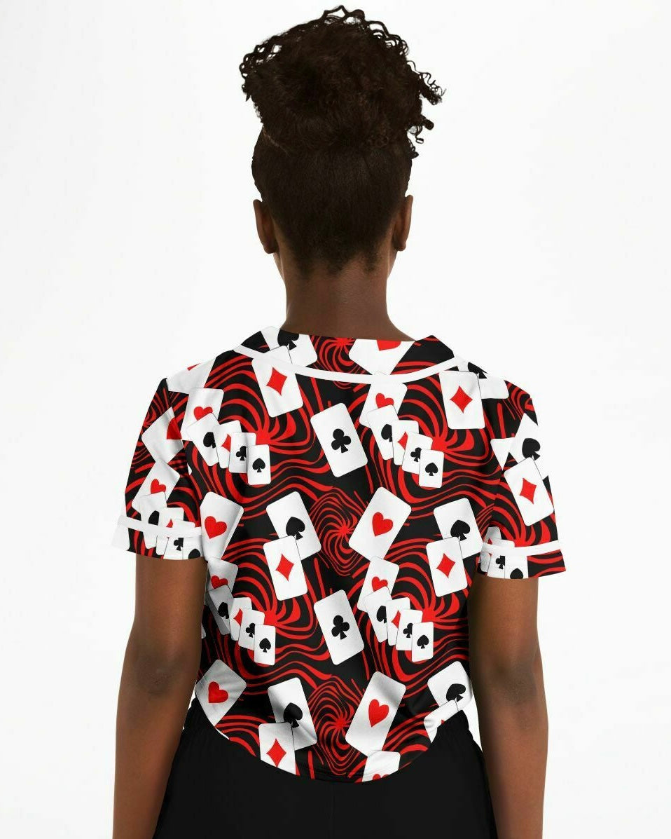 Off With Your Head Cropped Jersey, Cropped Baseball Jersey, - One Stop Rave