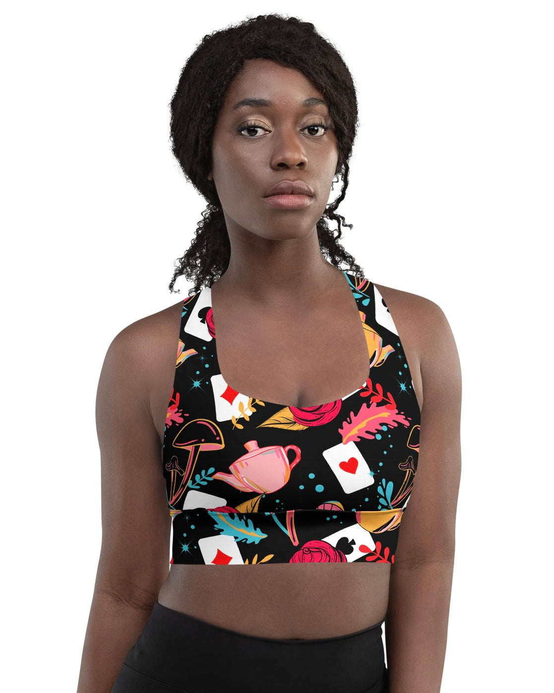 Curiouser and Curiouser Longline Top, Sports Top, - One Stop Rave