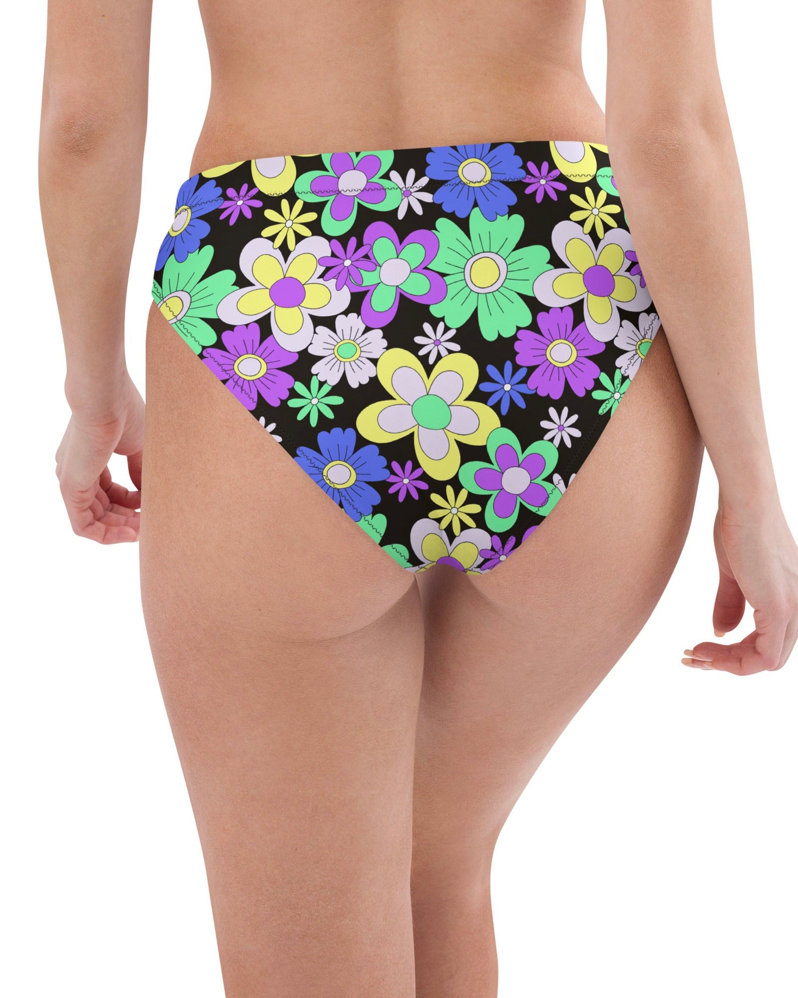 Crazy Daisy Recycled High Waisted Bottoms, High-Waisted Bottoms, - One Stop Rave