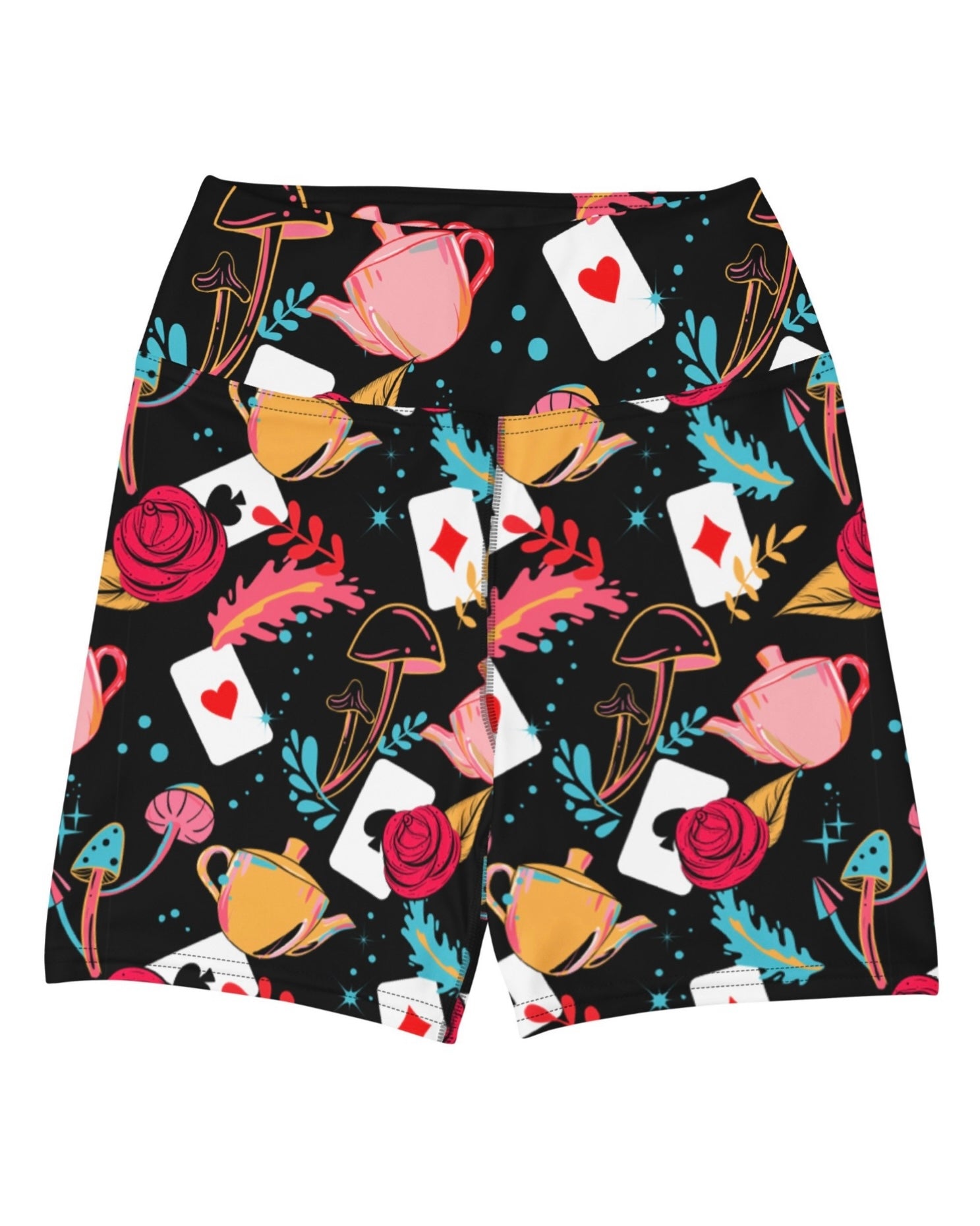 Curiouser and Curiouser Yoga Shorts, Athletic Shorts, - One Stop Rave