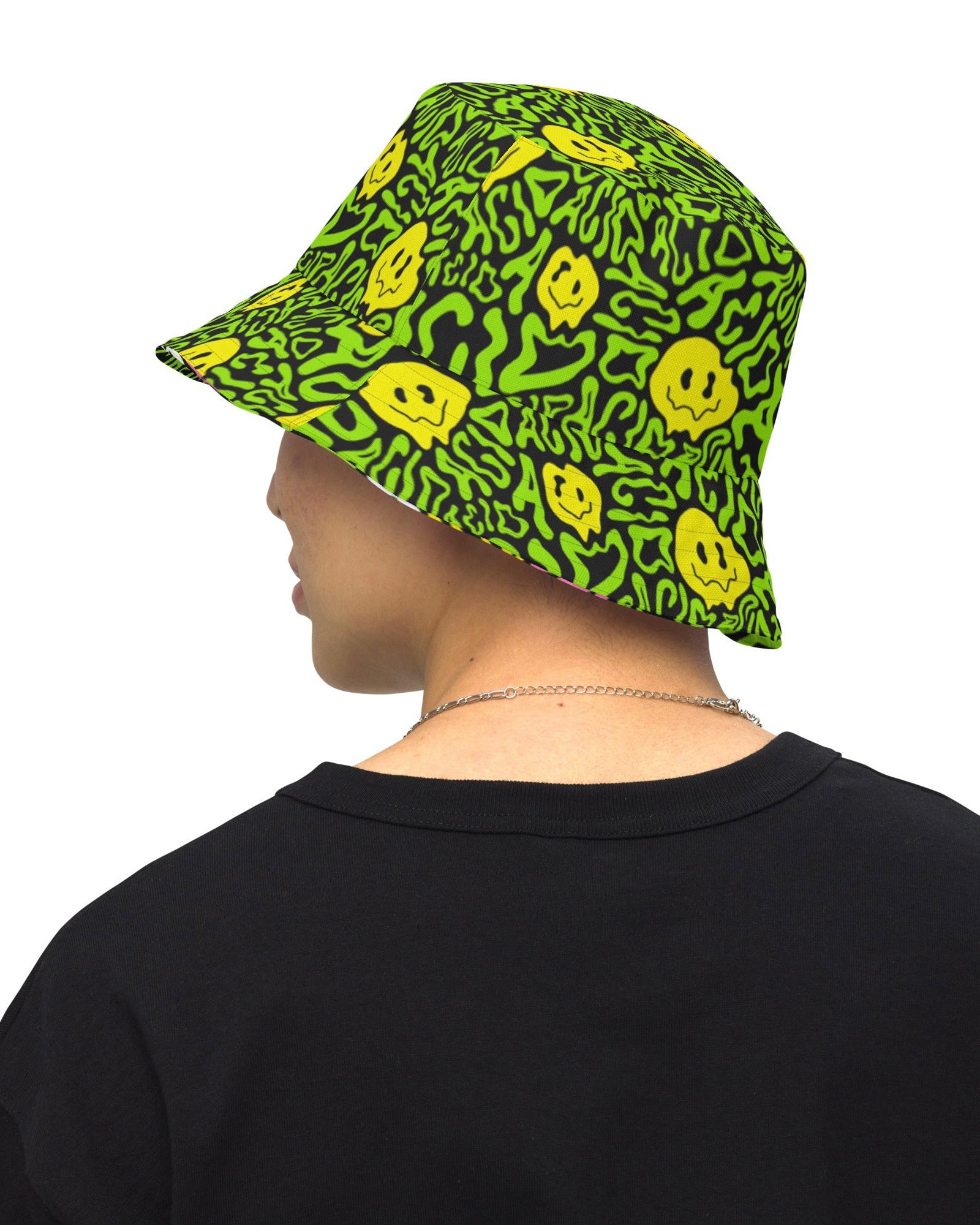 Acid Smilez / Candy Acid Reversible Bucket Hat, Bucket Hat, - One Stop Rave
