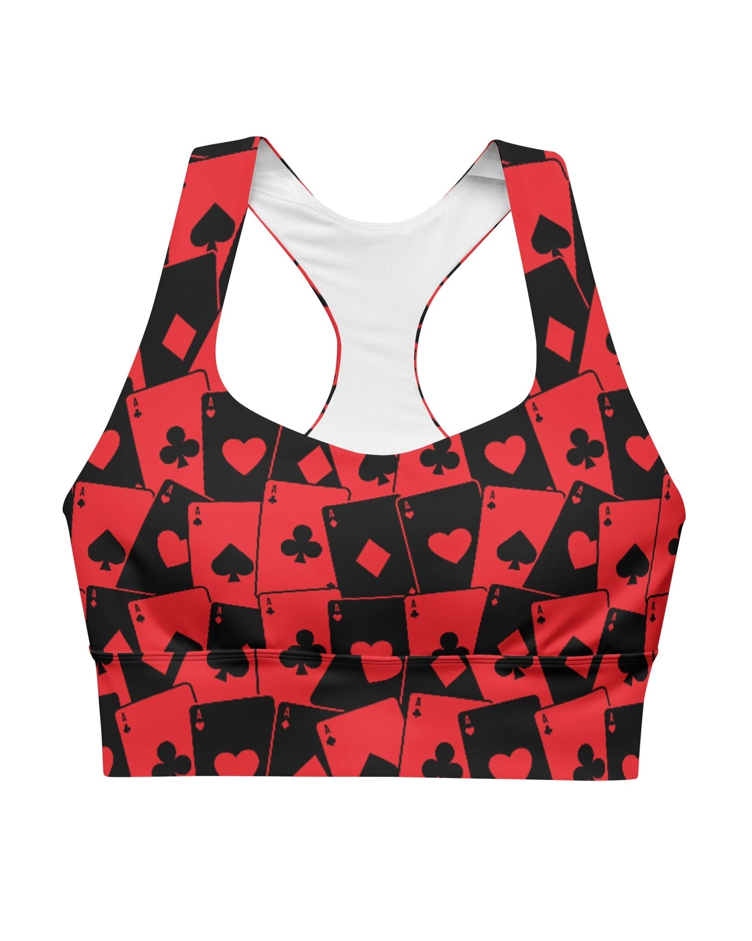 Ace Of Hearts Longline Top, Sports Top, - One Stop Rave