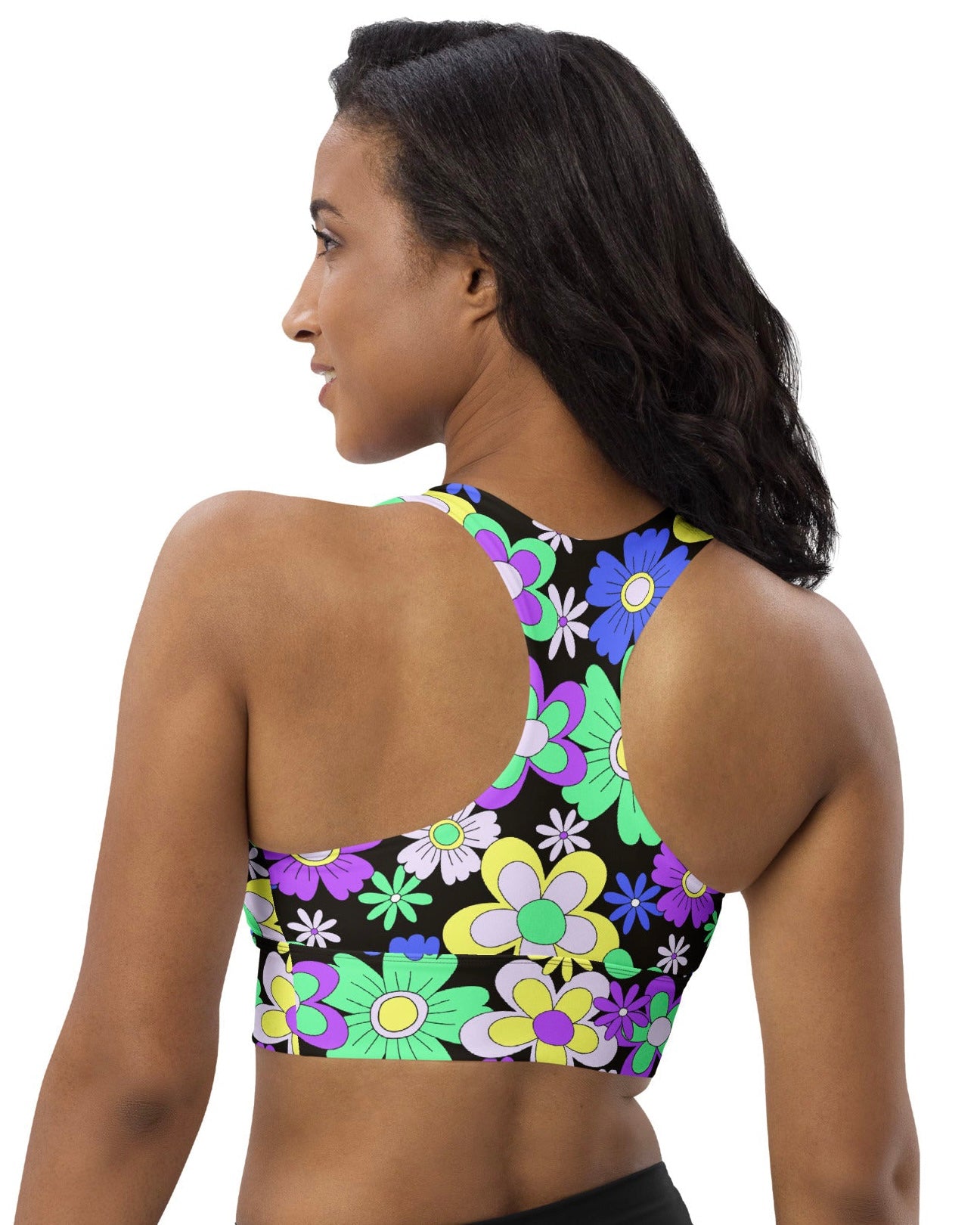 Crazy Daisy Longline Top, Sports Top, - One Stop Rave