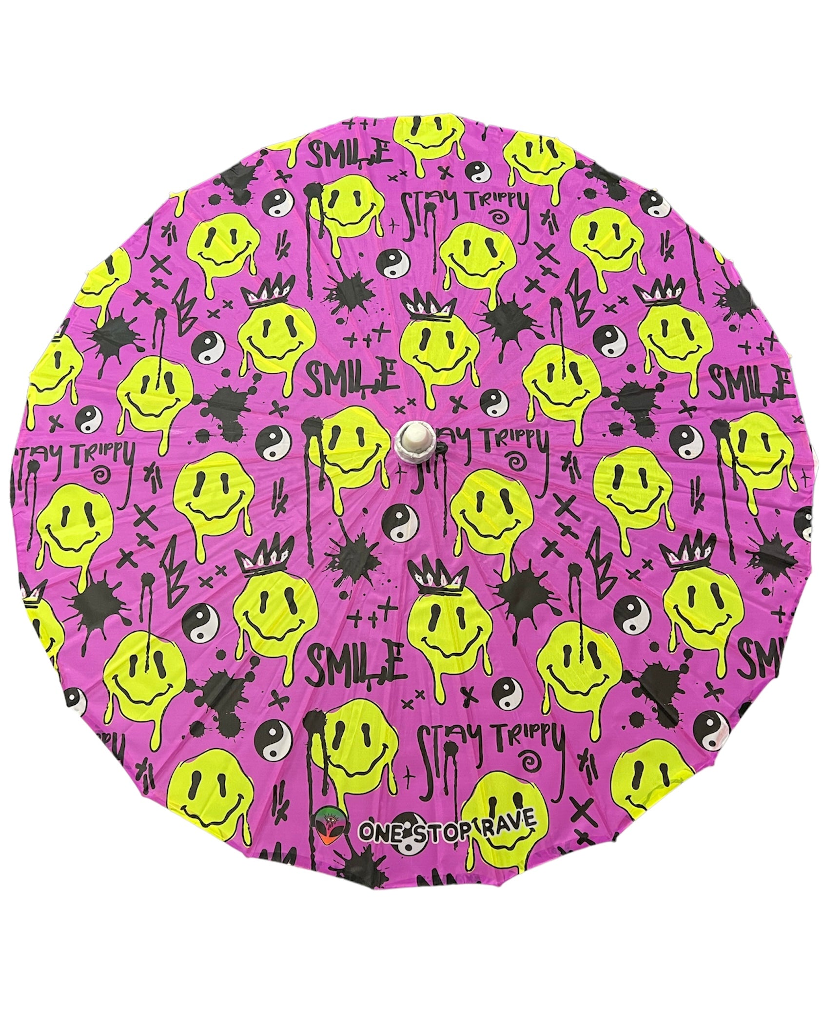 Smile Splatter Parasol, Parasol, - One Stop Rave