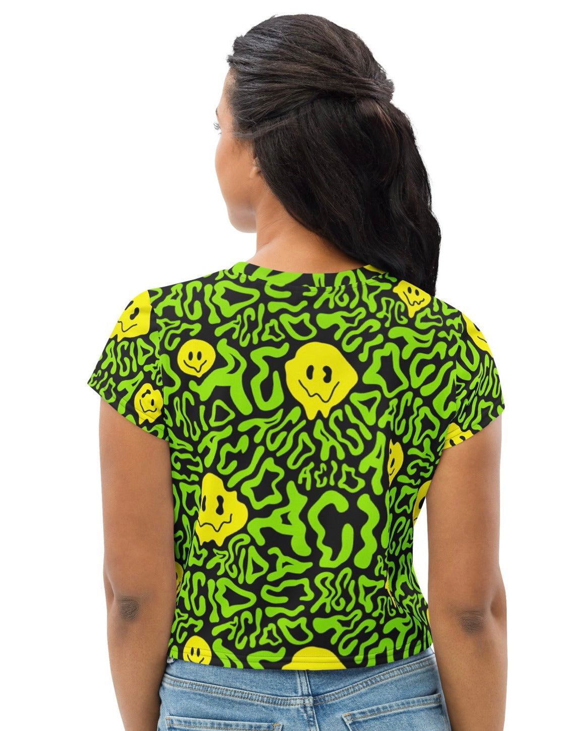 Acid Smilez Crop Tee, Crop Tee, - One Stop Rave