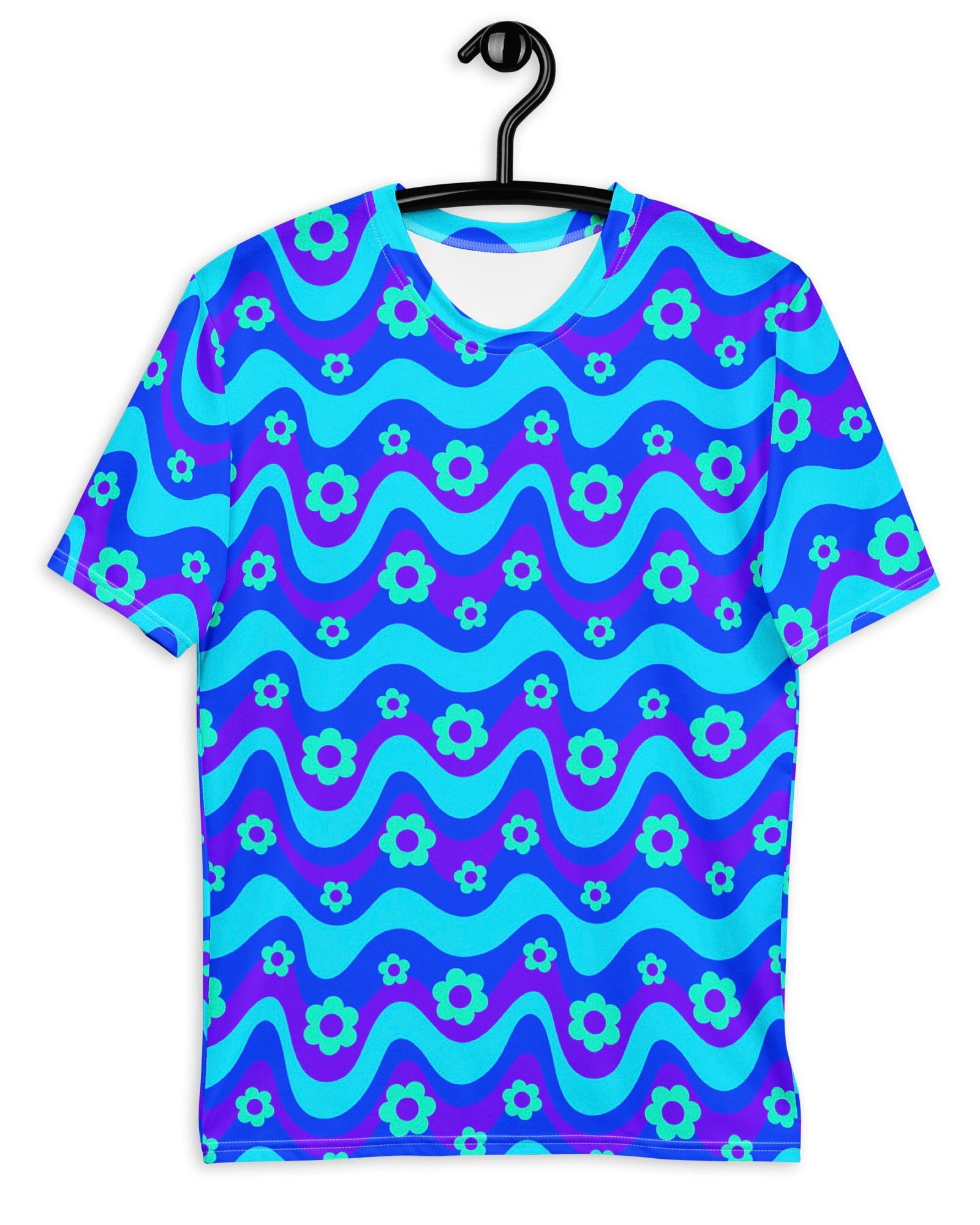 Flower Power Blue T-Shirt, T-Shirt, - One Stop Rave