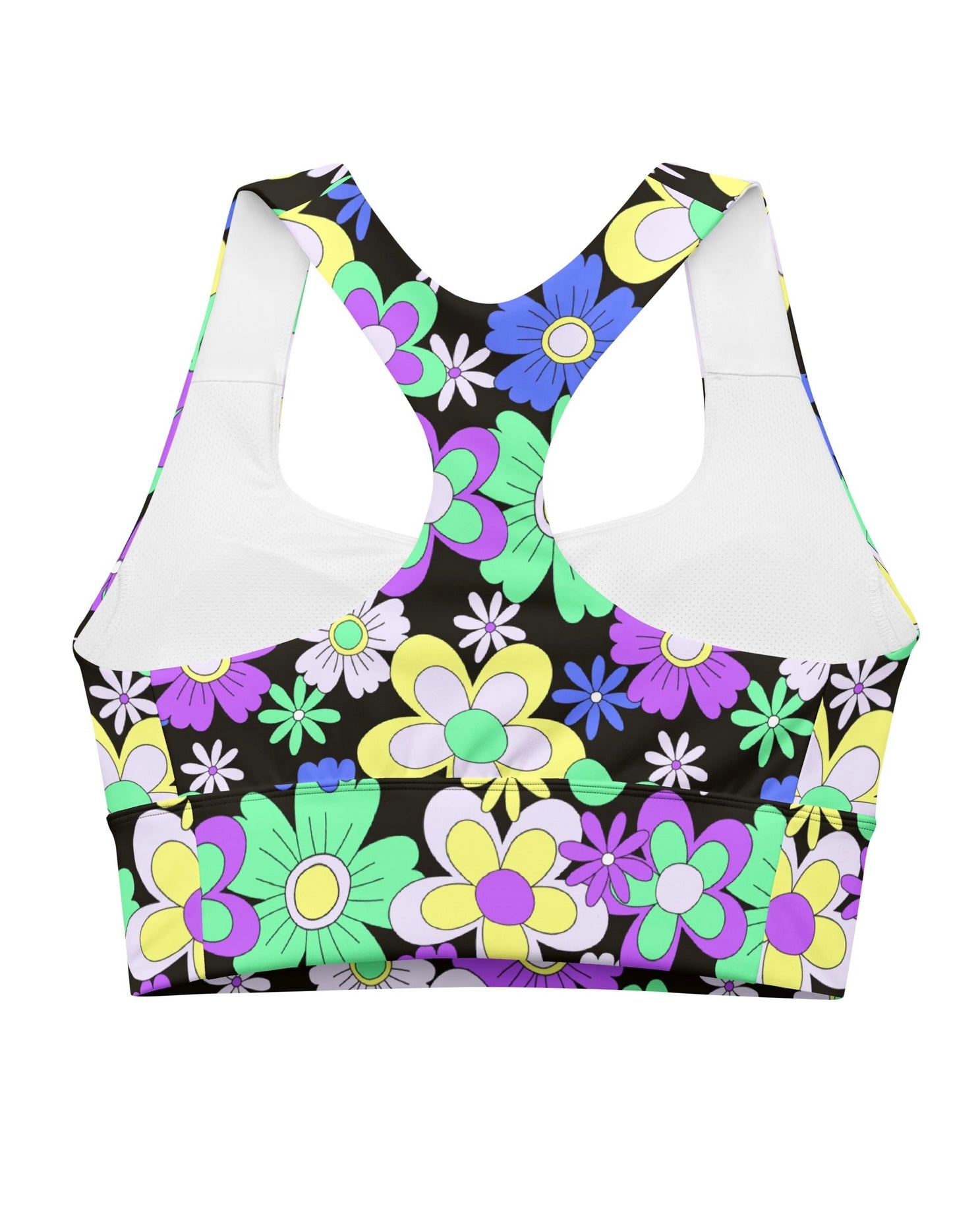 Crazy Daisy Longline Top, Sports Top, - One Stop Rave