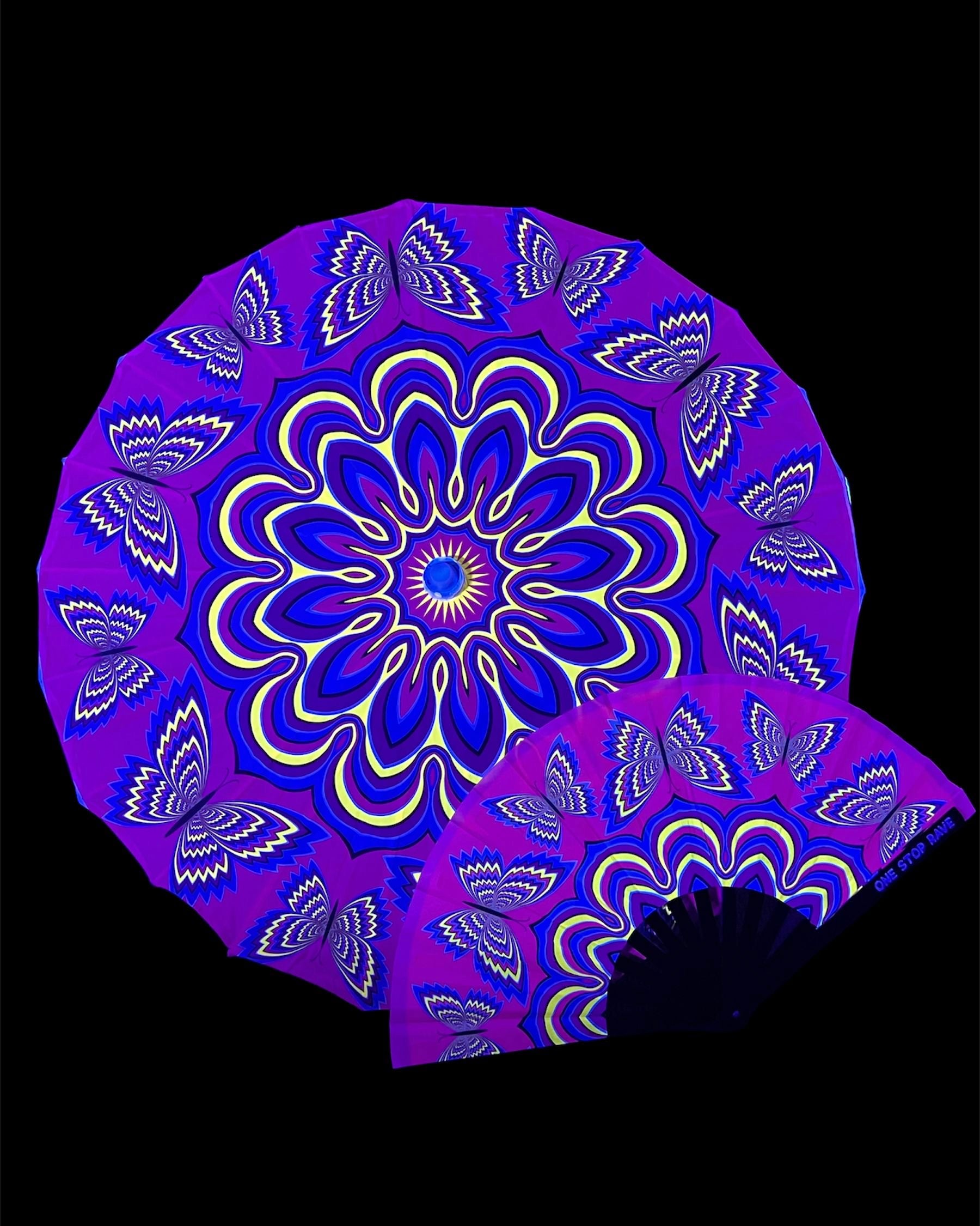 Butterfly Trip Parasol, Parasol, - One Stop Rave