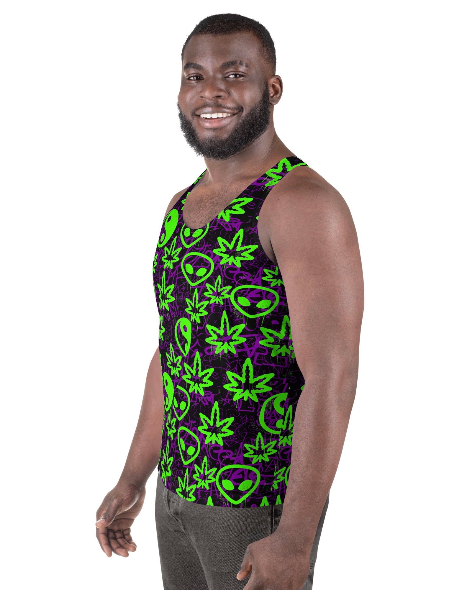 Ganja Graffiti Tank Top, Tank Top, - One Stop Rave
