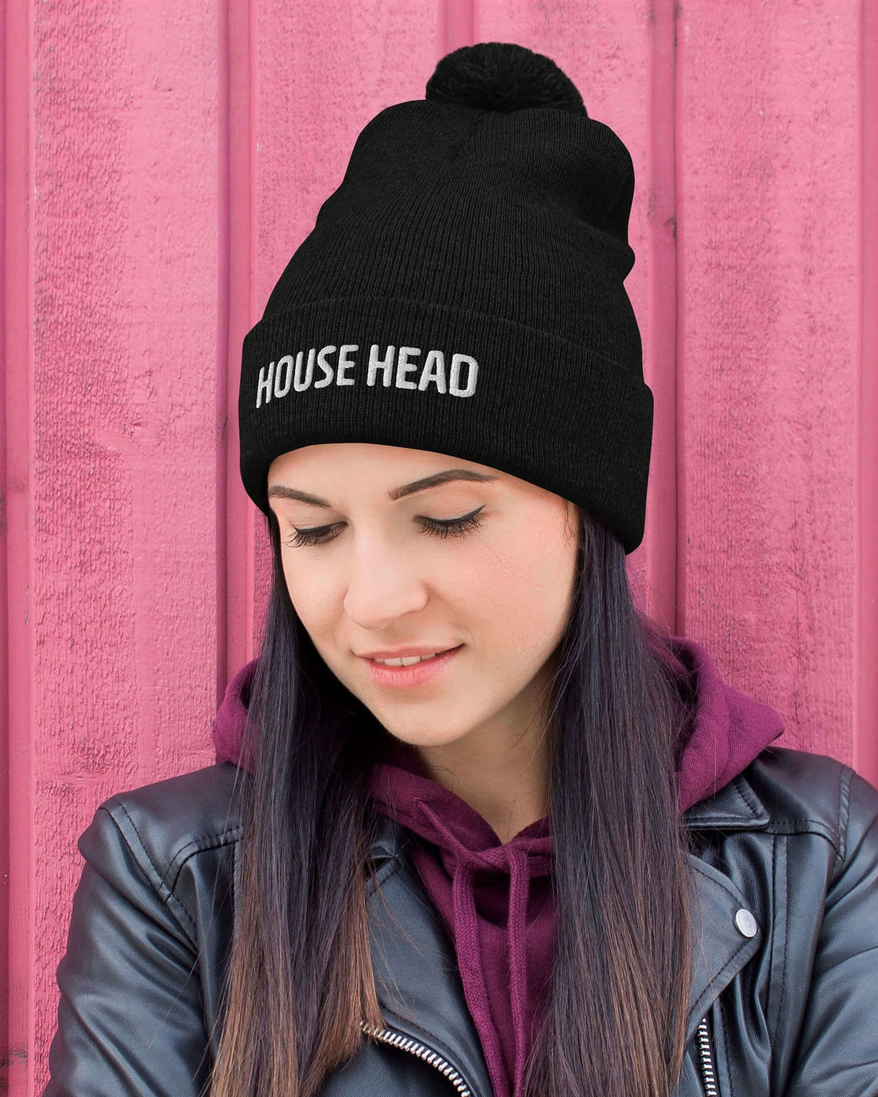House Head Pom-Pom Beanie, Beanie, - One Stop Rave