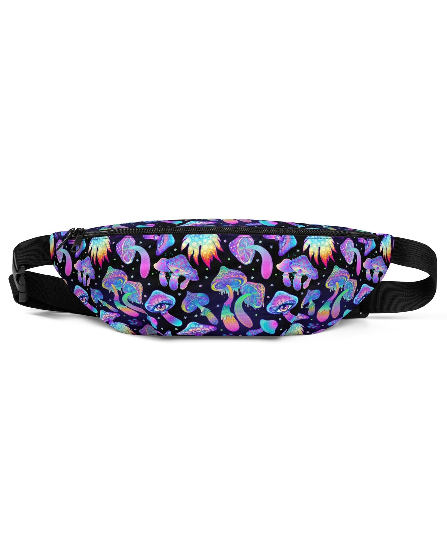 Shroomin Black Fanny Pack, Fanny Pack, - One Stop Rave