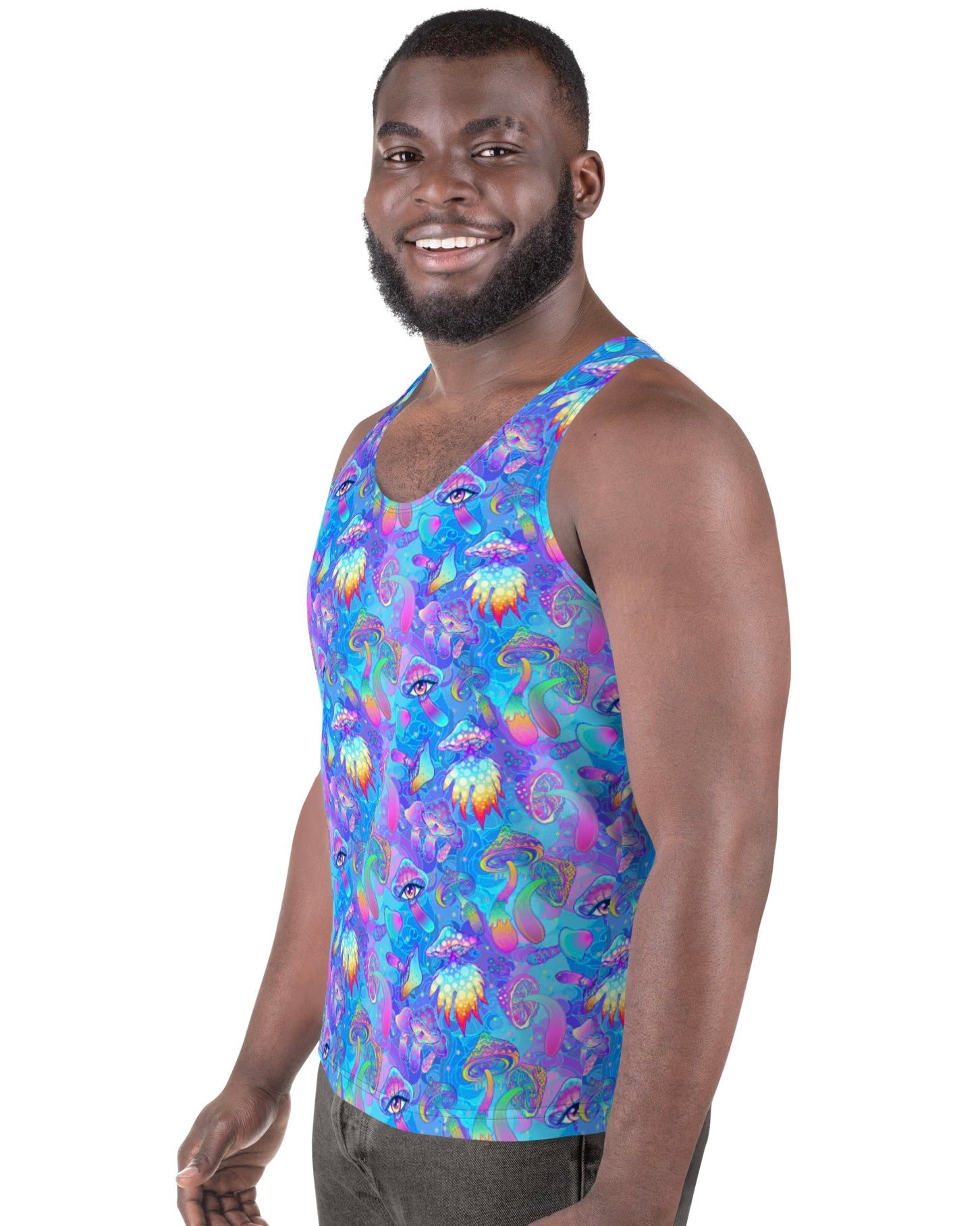 Shroomin Blue Tank Top, Tank Top, - One Stop Rave