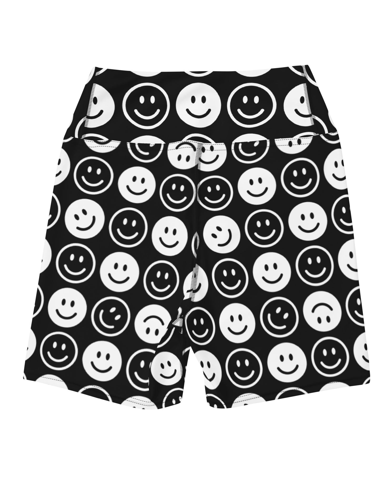 All Smiles Yoga Shorts, Yoga Shorts, - One Stop Rave
