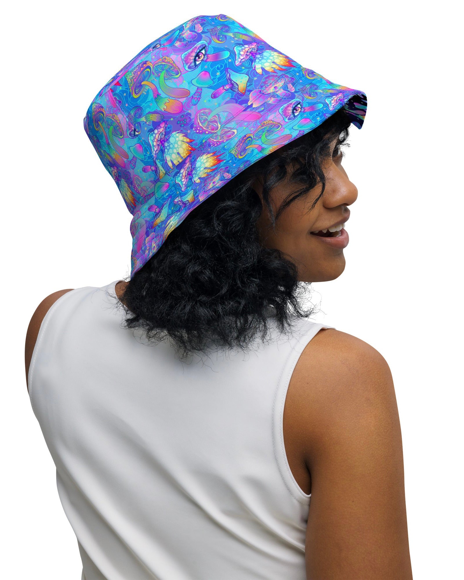 Shroomin Reversible Bucket Hat, Bucket Hat, - One Stop Rave