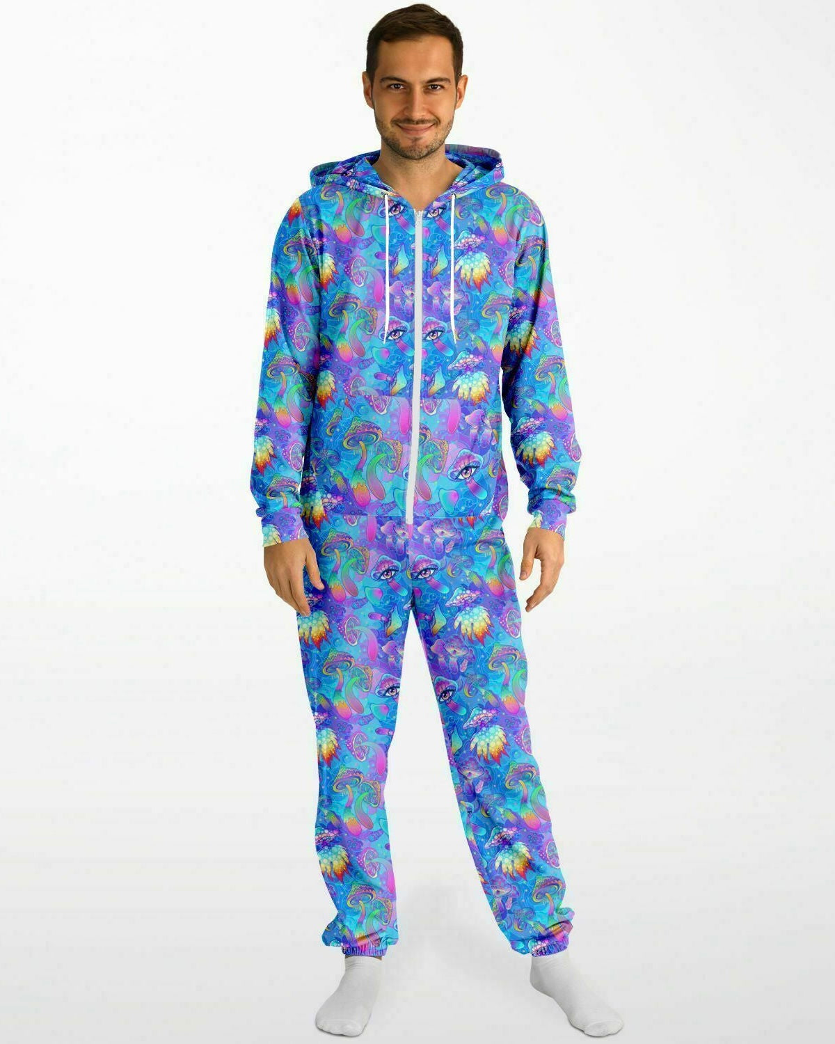 Shroomin Blue Onesie, Onesie, - One Stop Rave