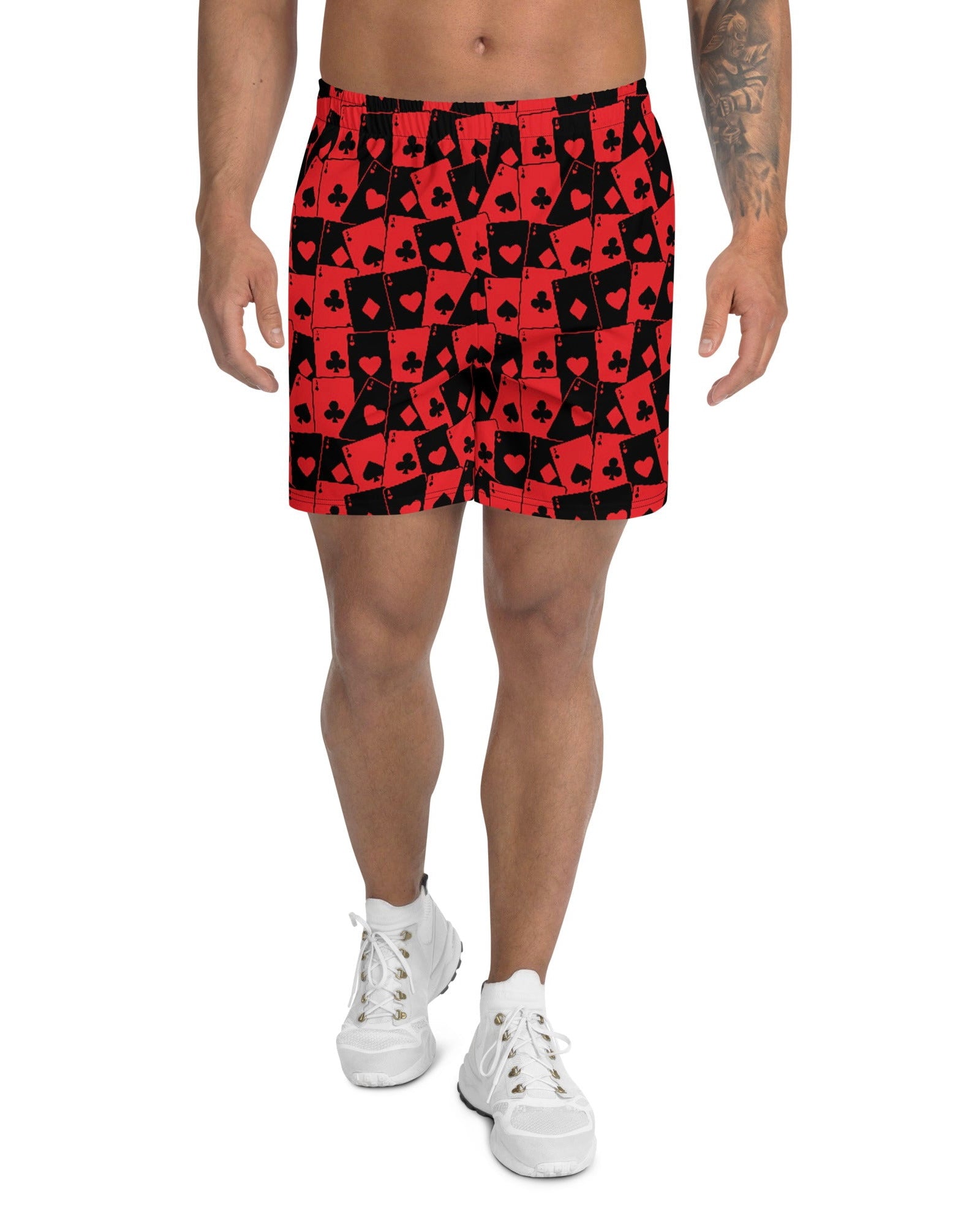 Ace Of Hearts Recycled Athletic Shorts, Athletic Shorts, - One Stop Rave
