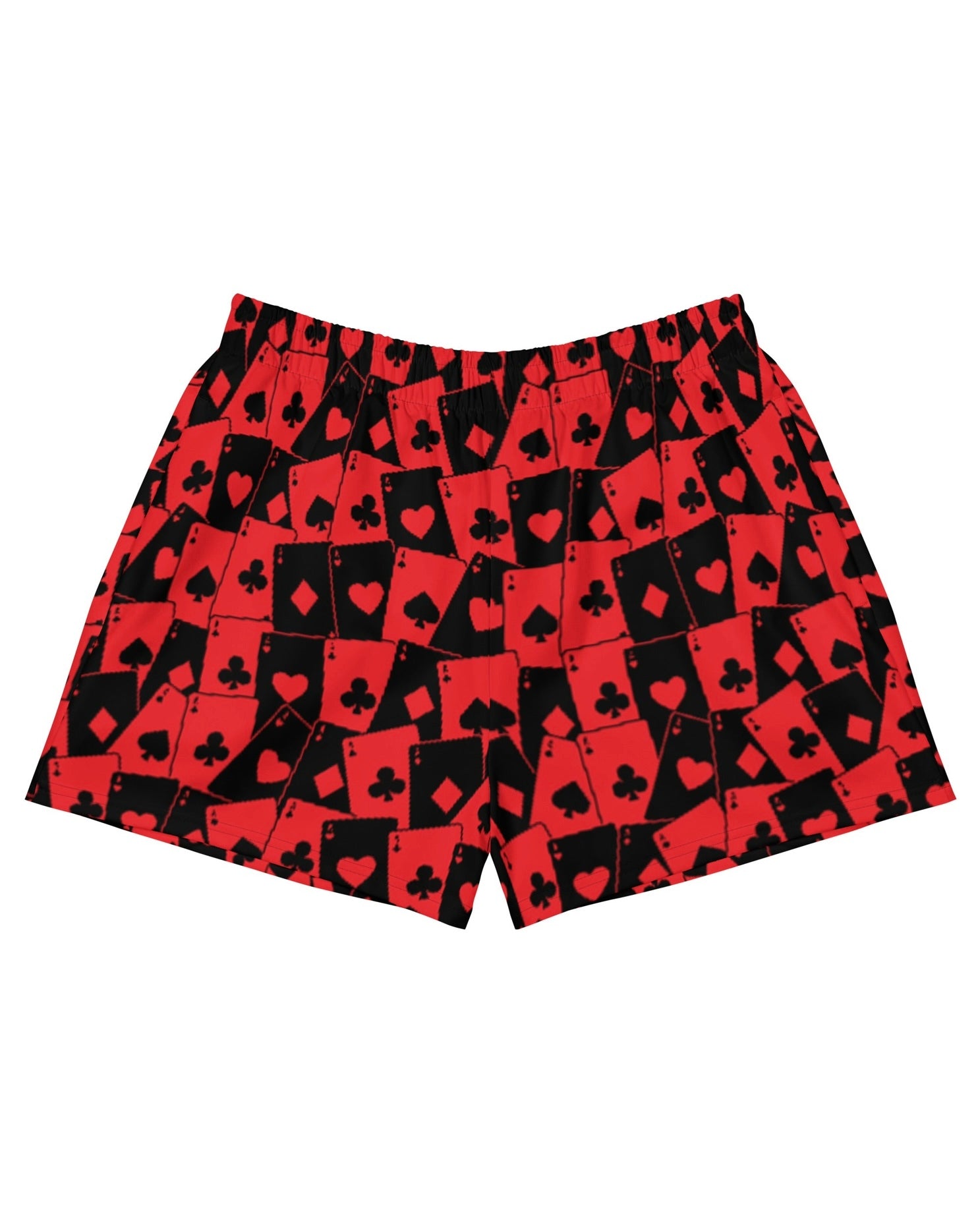 Ace Of Hearts Shorts, Athletic Shorts, - One Stop Rave
