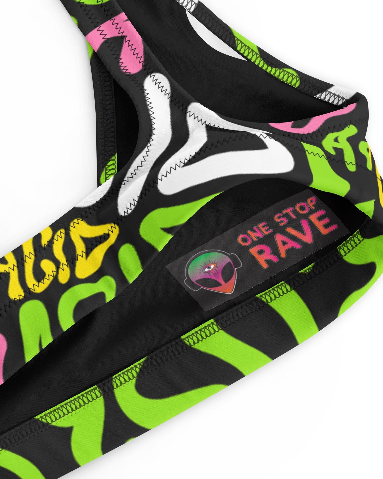 Candy Acid Recycled Padded V-Top, V-Top, - One Stop Rave