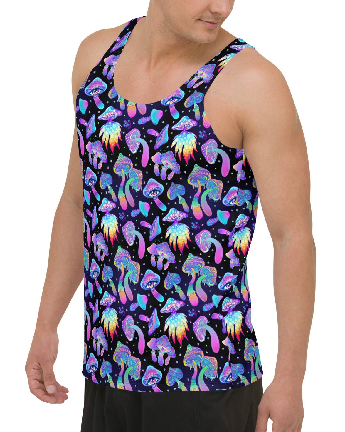 Shroomin Black Tank Top, Tank Top, - One Stop Rave