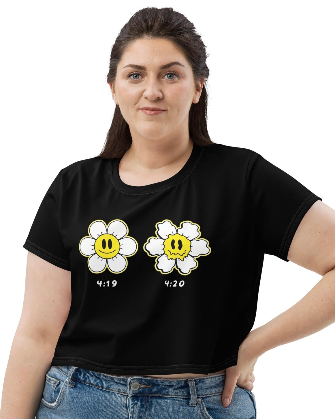 420 Daisy Crop Tee, Crop Tee, - One Stop Rave