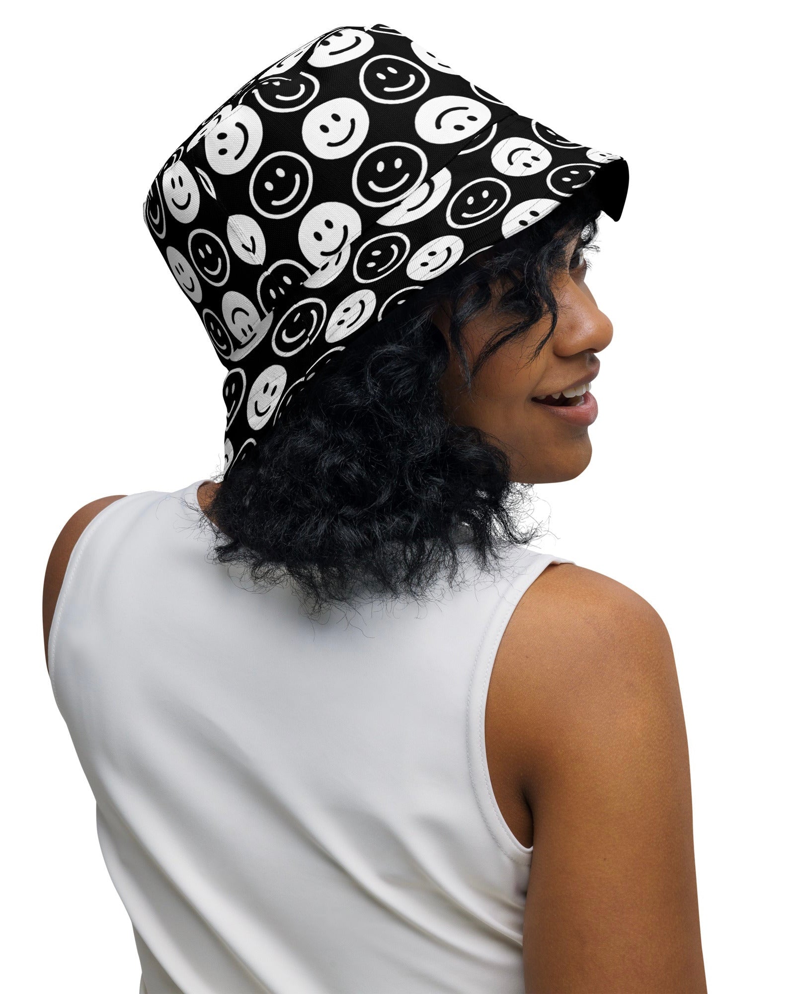 All Smiles Reversible Bucket Hat, Bucket Hat, - One Stop Rave