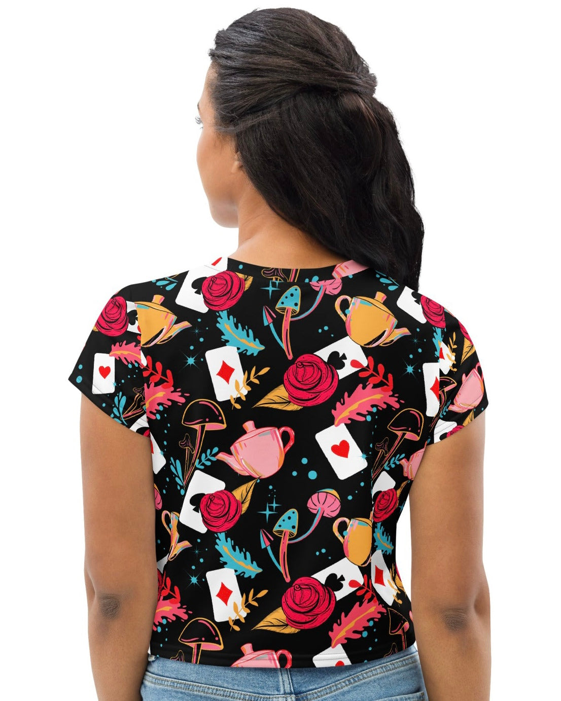 Curiouser and Curiouser Crop Tee, Crop Tee, - One Stop Rave