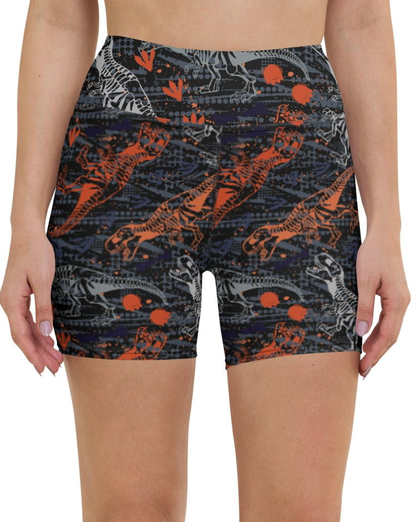 T-Wrecked Yoga Shorts, Athletic Shorts, - One Stop Rave