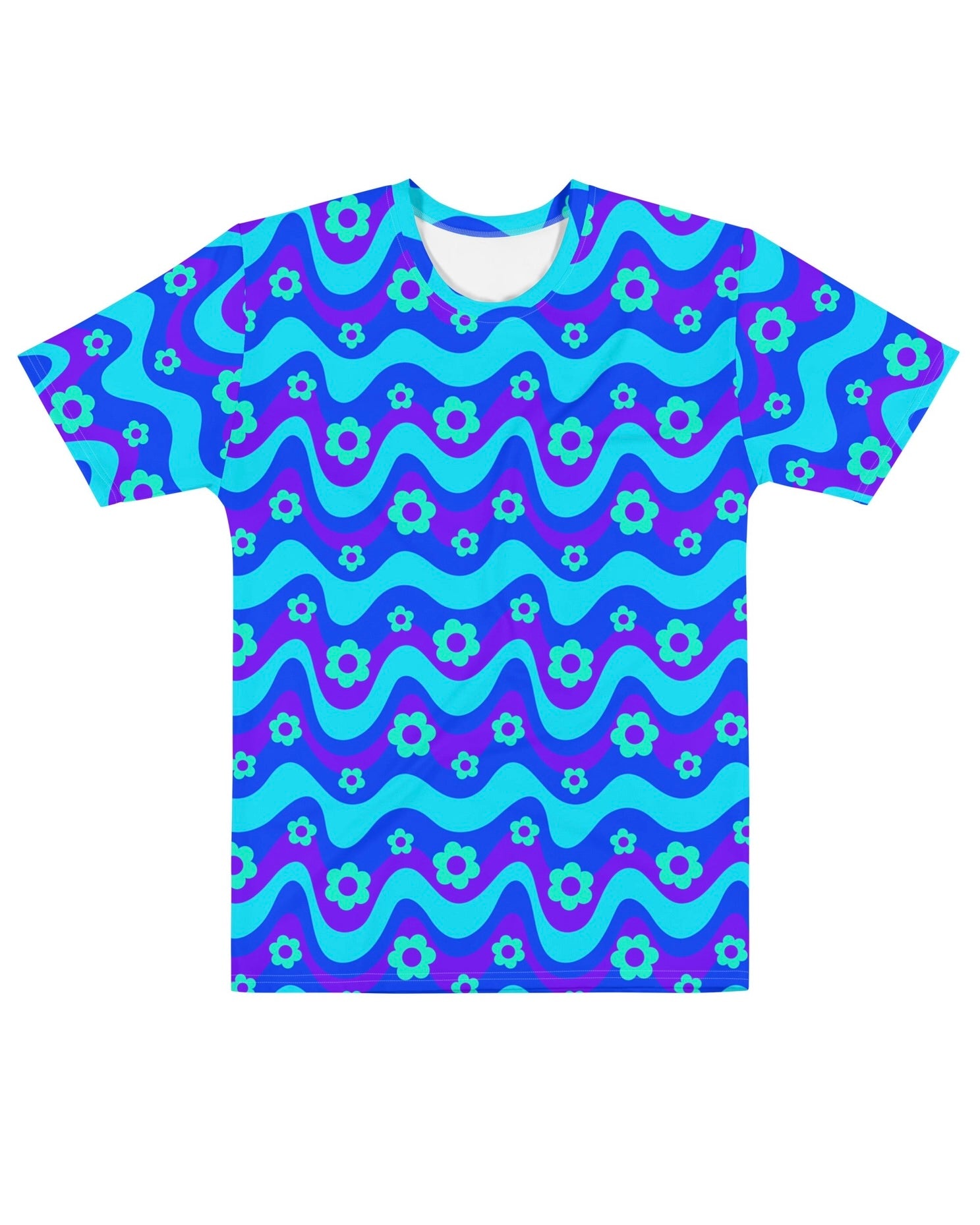 Flower Power Blue T-Shirt, T-Shirt, - One Stop Rave