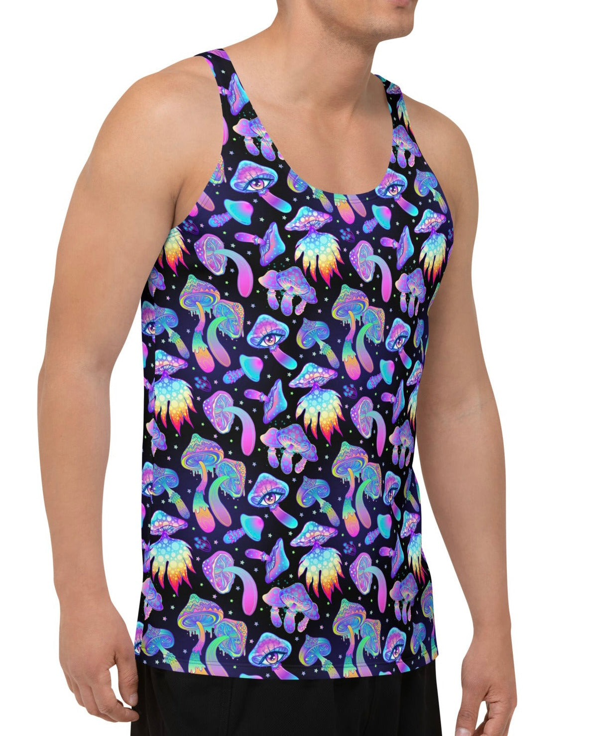 Shroomin Black Tank Top, Tank Top, - One Stop Rave