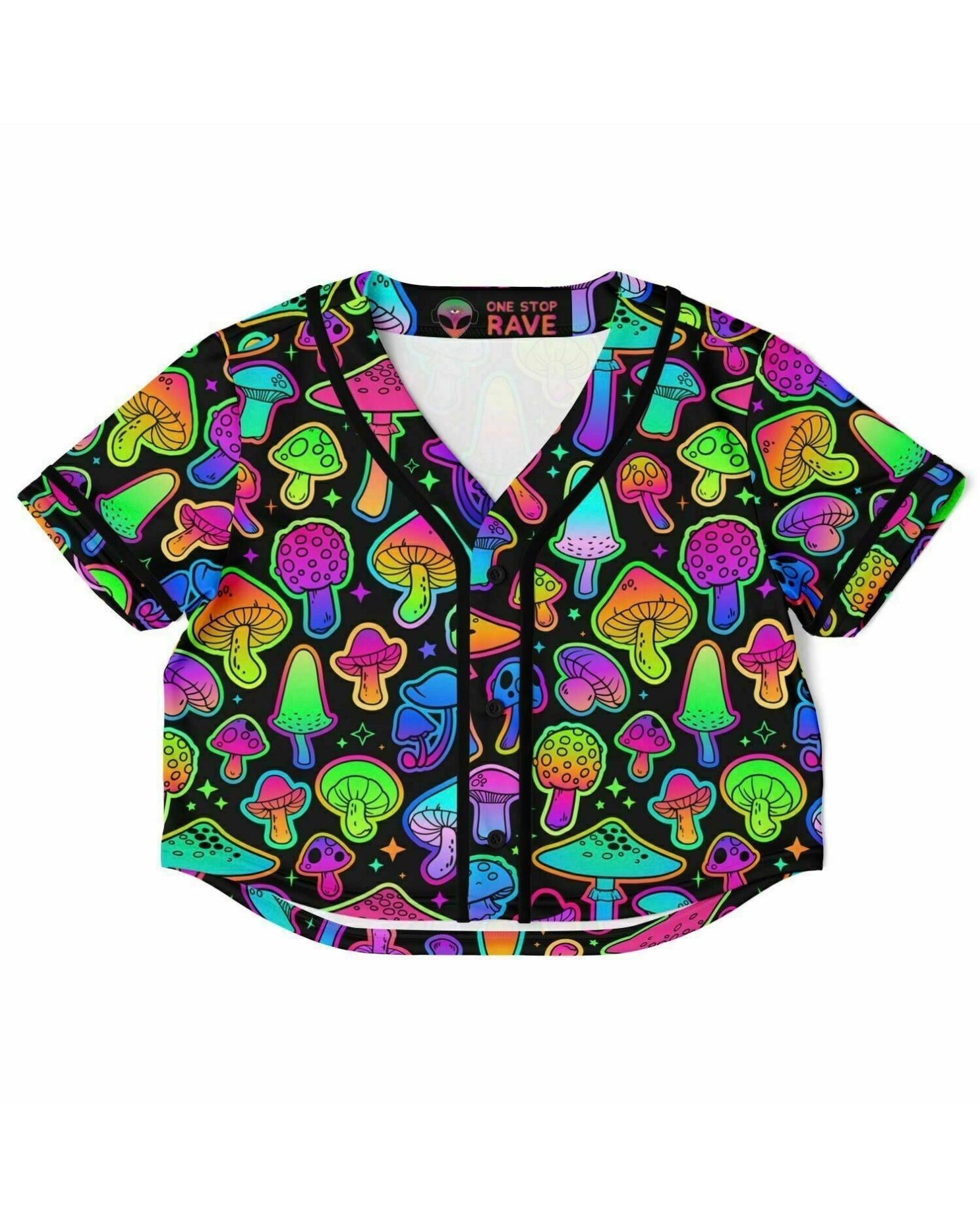 Psilo Cropped Jersey, Cropped Baseball Jersey, - One Stop Rave