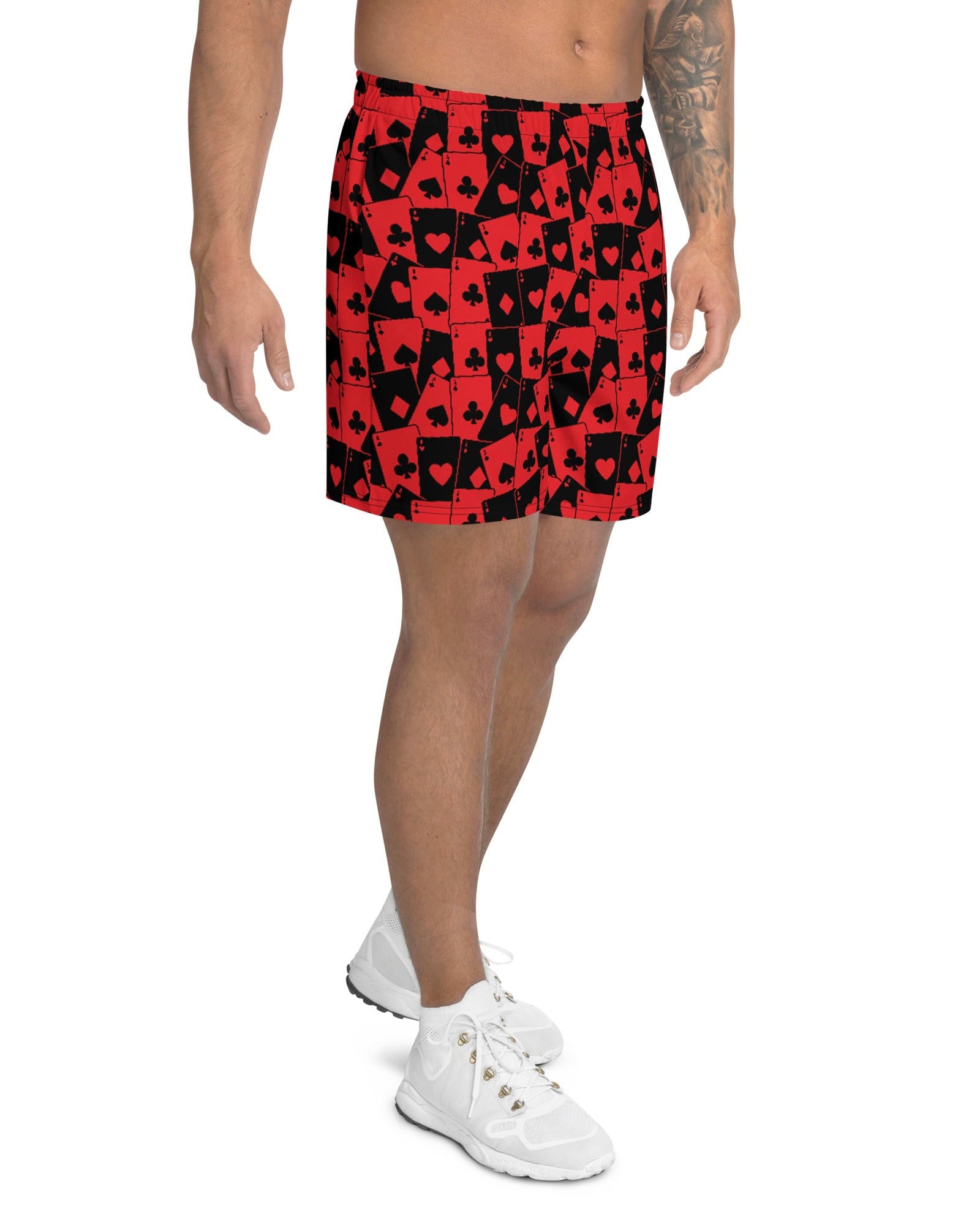 Ace Of Hearts Recycled Athletic Shorts, Athletic Shorts, - One Stop Rave