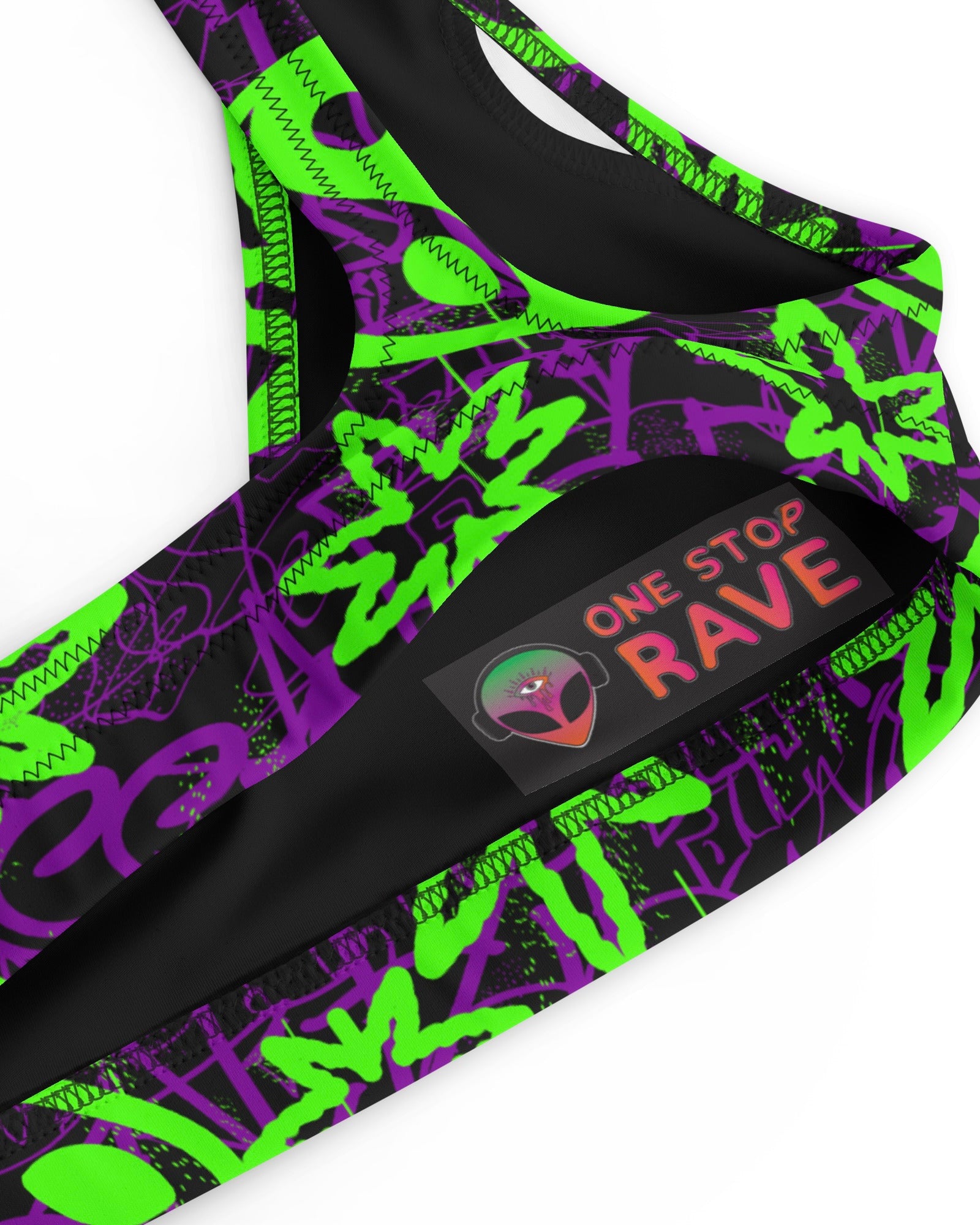 Ganja Graffiti Recycled Padded V-Top, V-Top, - One Stop Rave