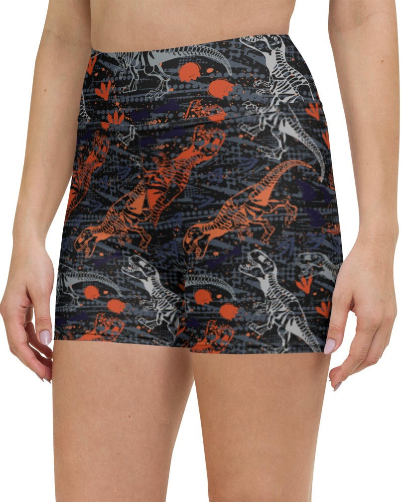 T-Wrecked Yoga Shorts, Athletic Shorts, - One Stop Rave