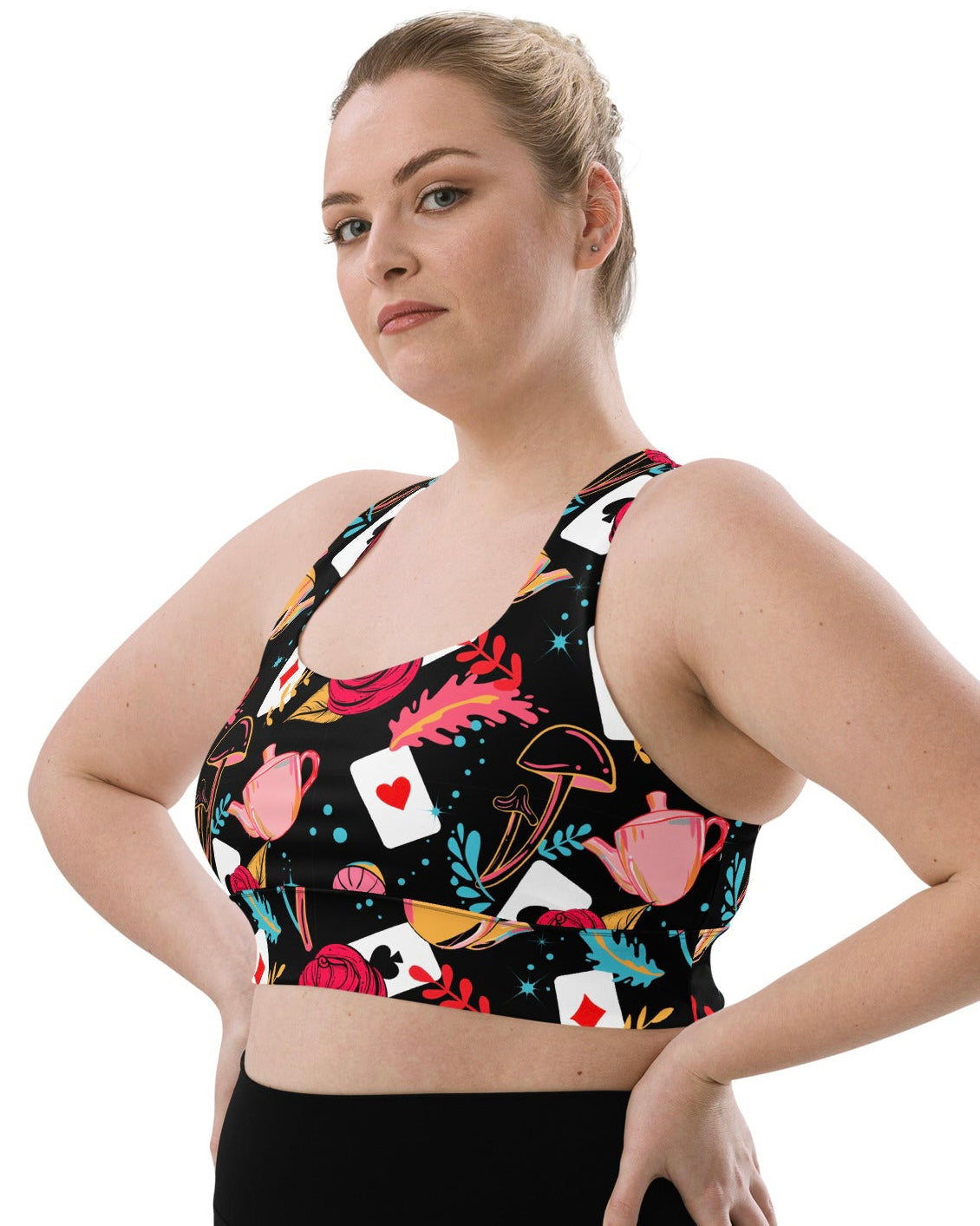 Curiouser and Curiouser Longline Top, Sports Top, - One Stop Rave