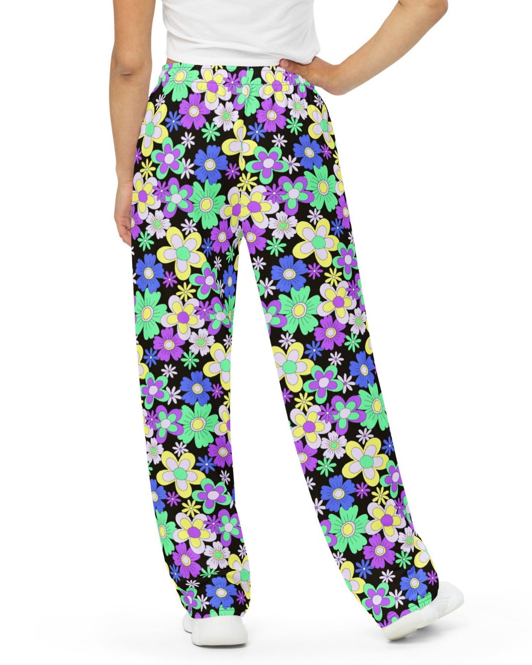 Crazy Daisy Wide Leg Pants, Wide Leg Pants, - One Stop Rave