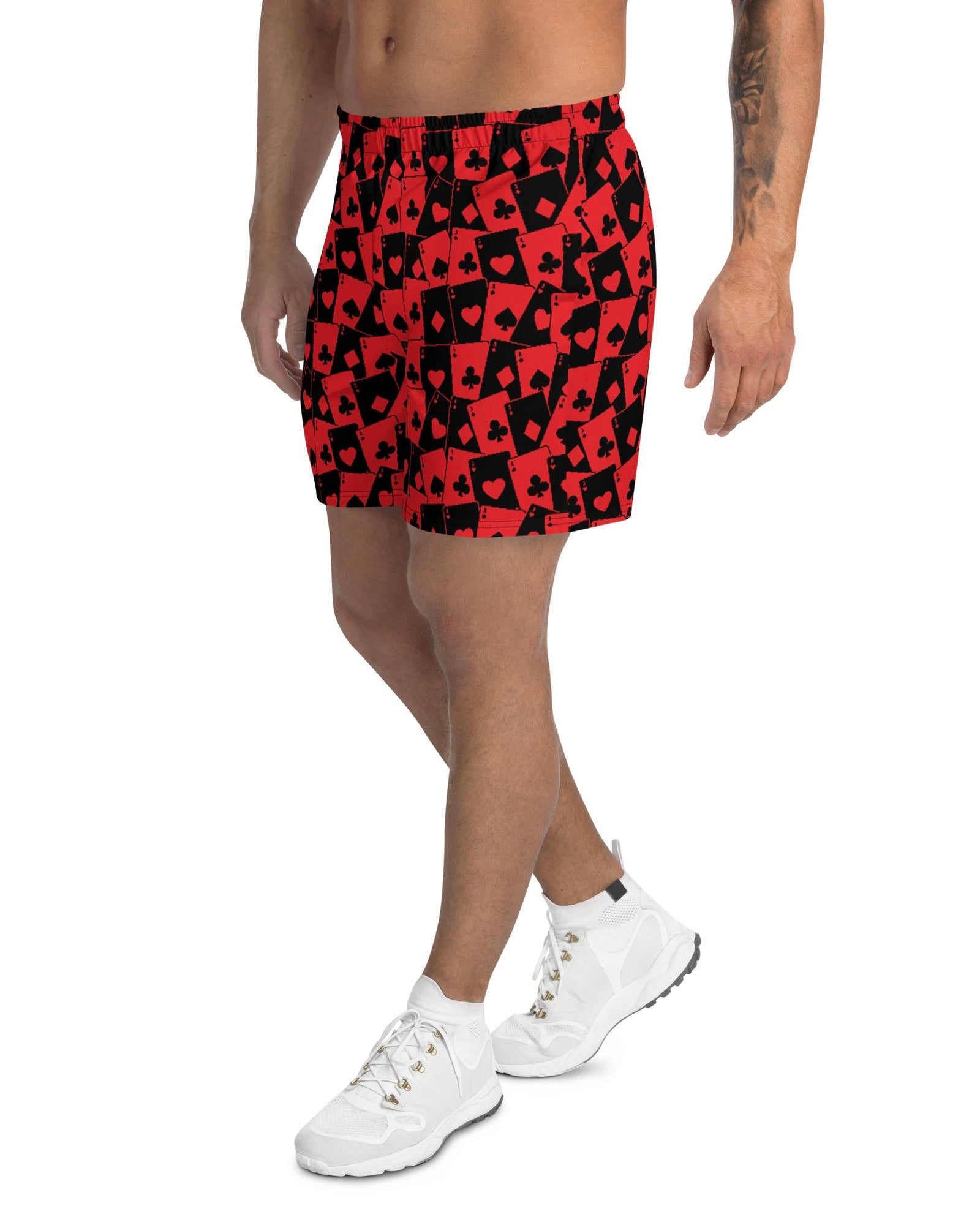 Ace Of Hearts Recycled Athletic Shorts, Athletic Shorts, - One Stop Rave