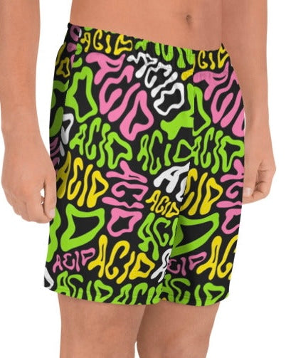 Candy Acid Recycled Athletic Shorts, Athletic Shorts, - One Stop Rave