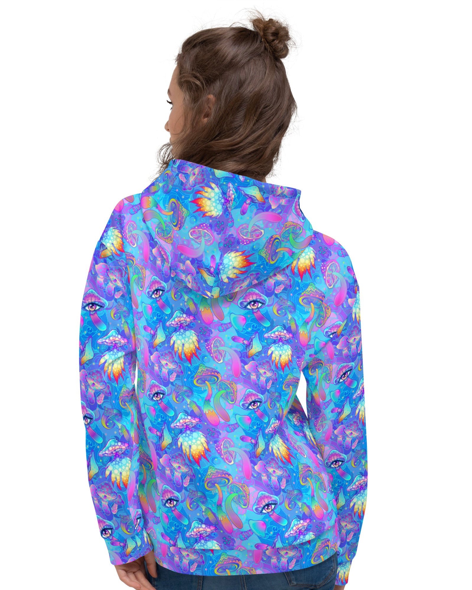 Shroomin Blue Hoodie, Hoodie, - One Stop Rave