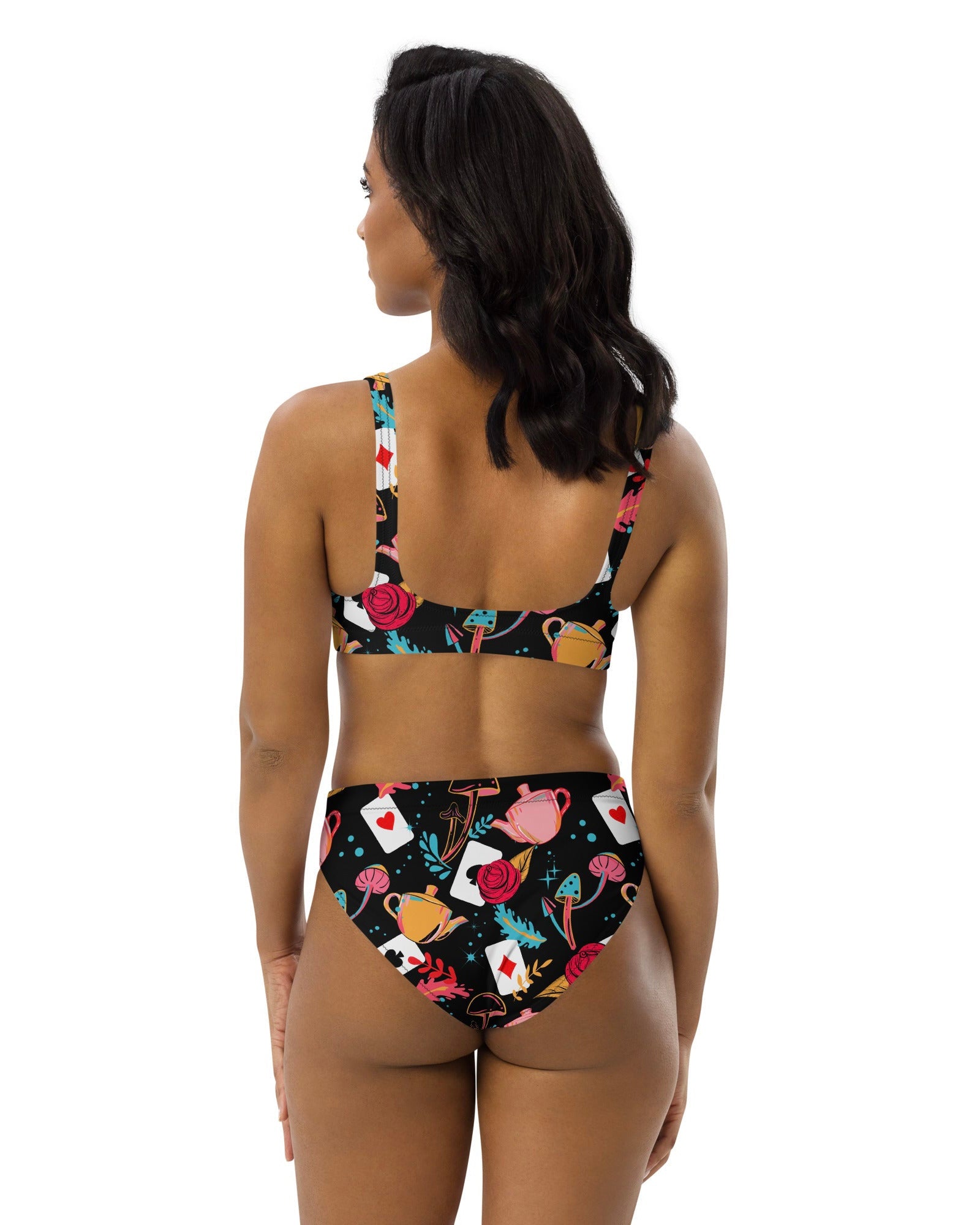 Curiouser and Curiouser Recycled Padded V-Top, V-Top, - One Stop Rave