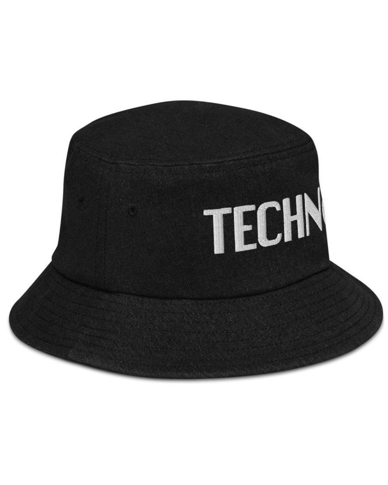 Techno Head Denim Bucket Hat, Bucket Hat, - One Stop Rave