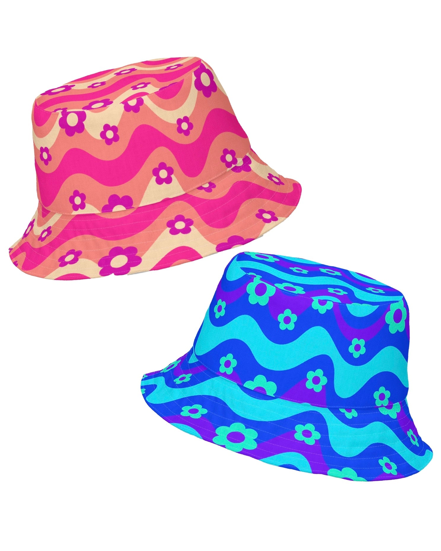 Flower Power Bucket Hat, Bucket Hat, - One Stop Rave