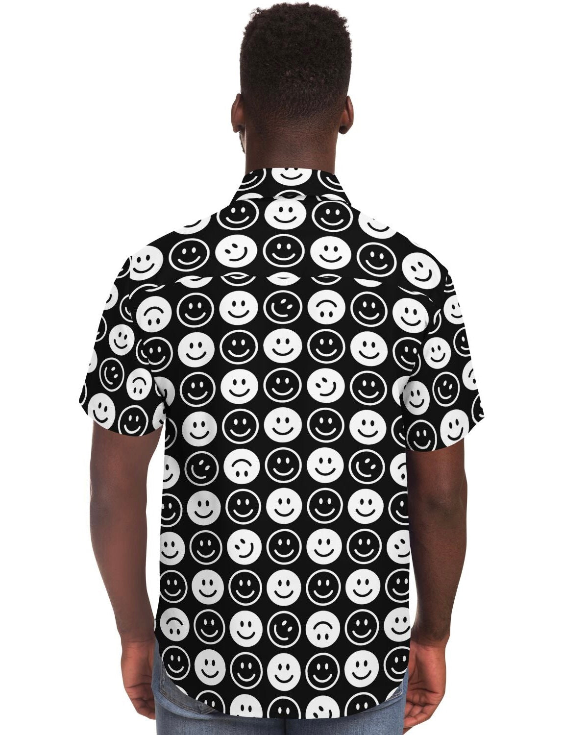 All Smiles Party Shirt, Short Sleeve Button Down Shirt, - One Stop Rave