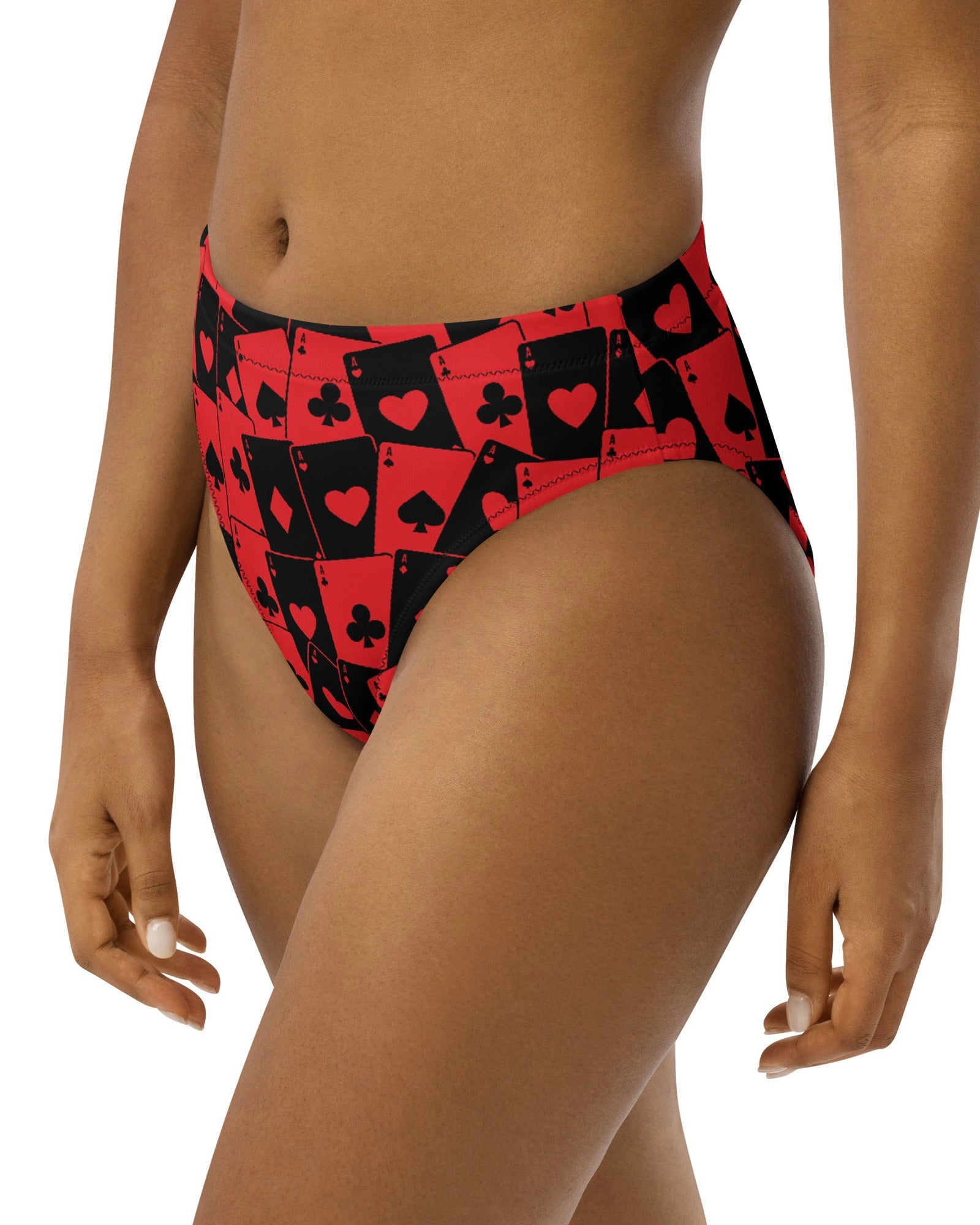 Ace Of Hearts Recycled High Waisted Bottoms, High-Waisted Bottoms, - One Stop Rave