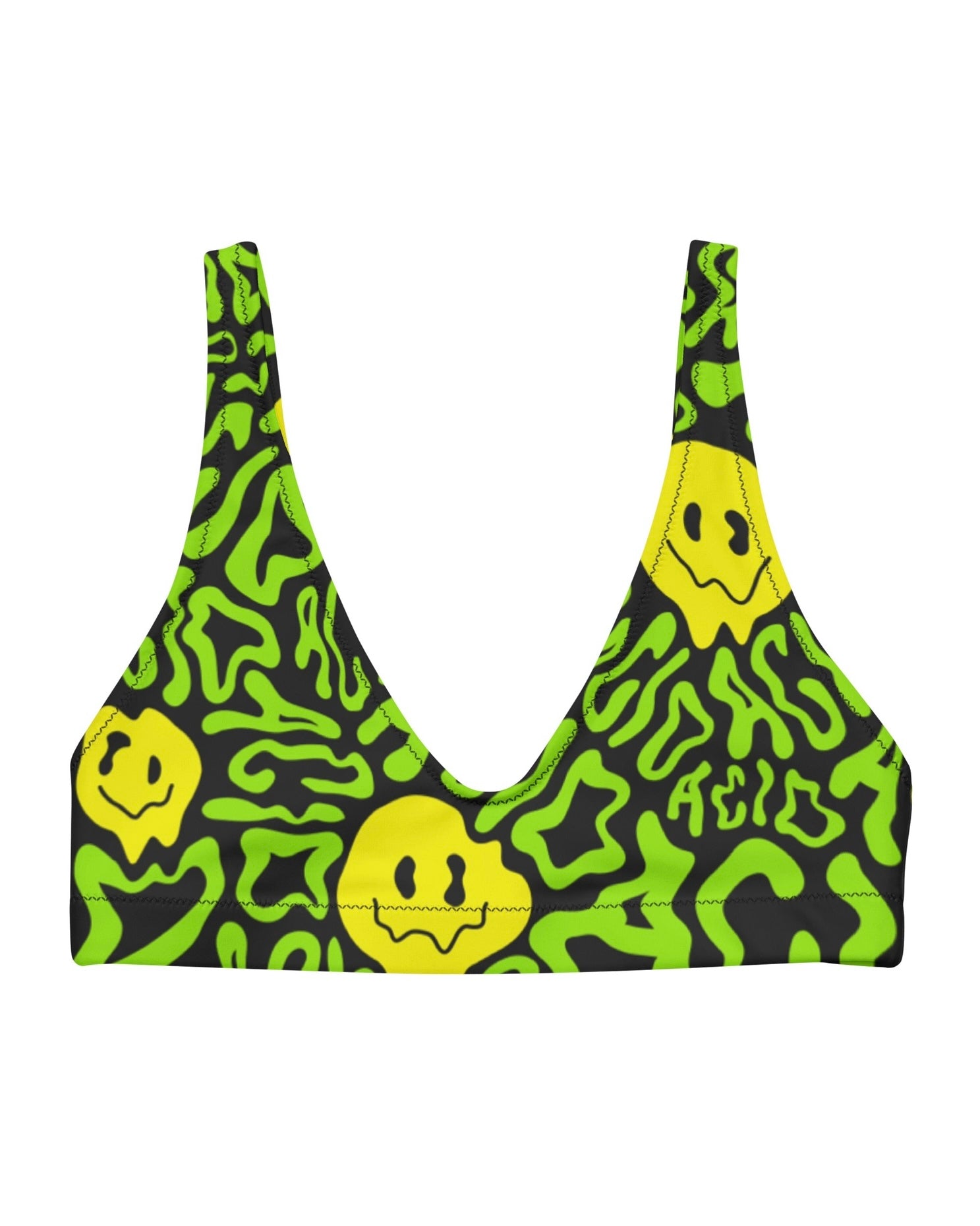 Acid Smilez Recycled Padded V-Top, V-Top, - One Stop Rave