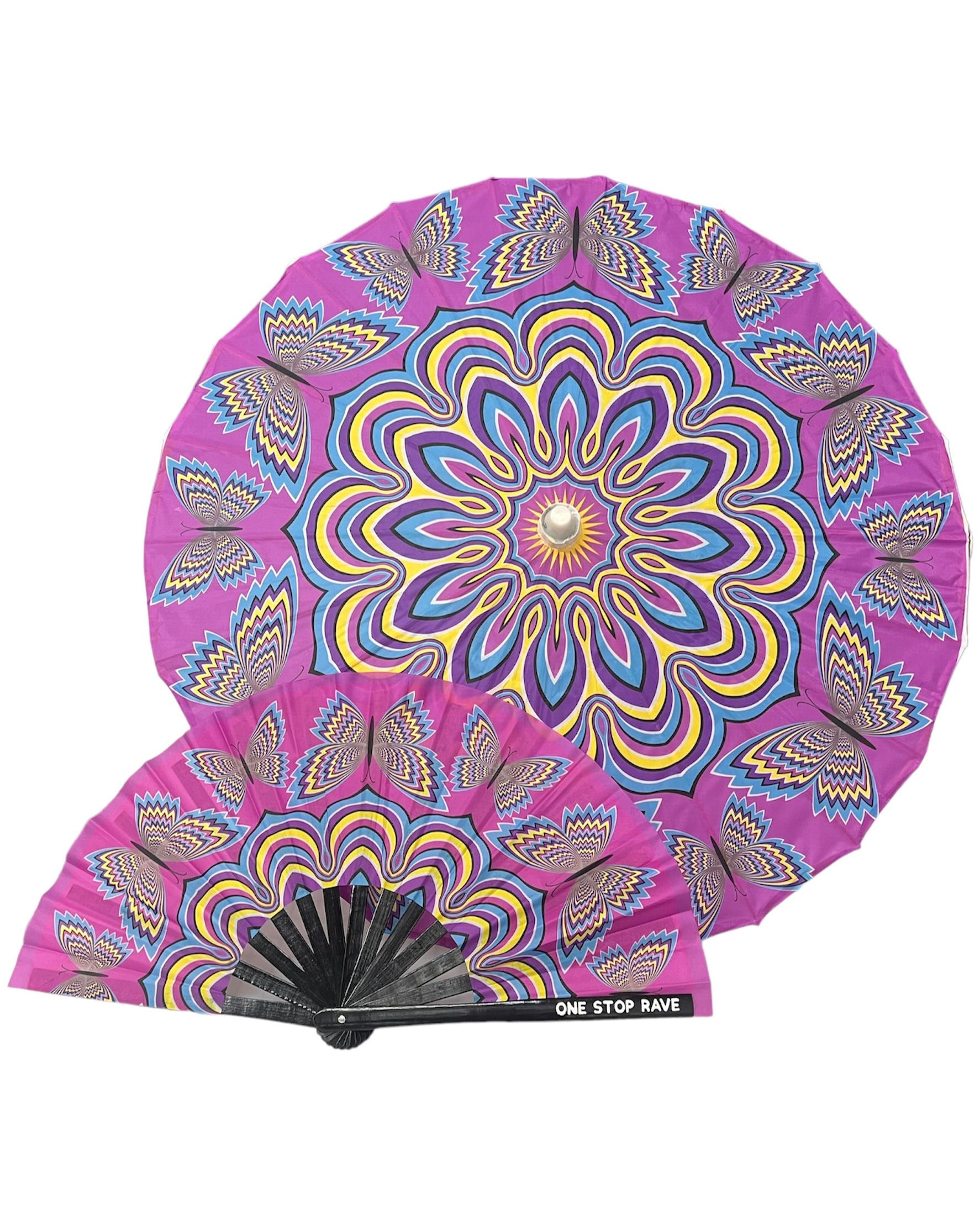 Butterfly Trip Parasol, Parasol, - One Stop Rave